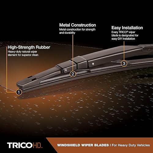Miniatura 6 de TRICO RV - Paquete de 2 limpiaparabrisas de repuesto resistentes y automotrices de 40 pulgadas con accesorio ancho de sillín (67-4040-1)