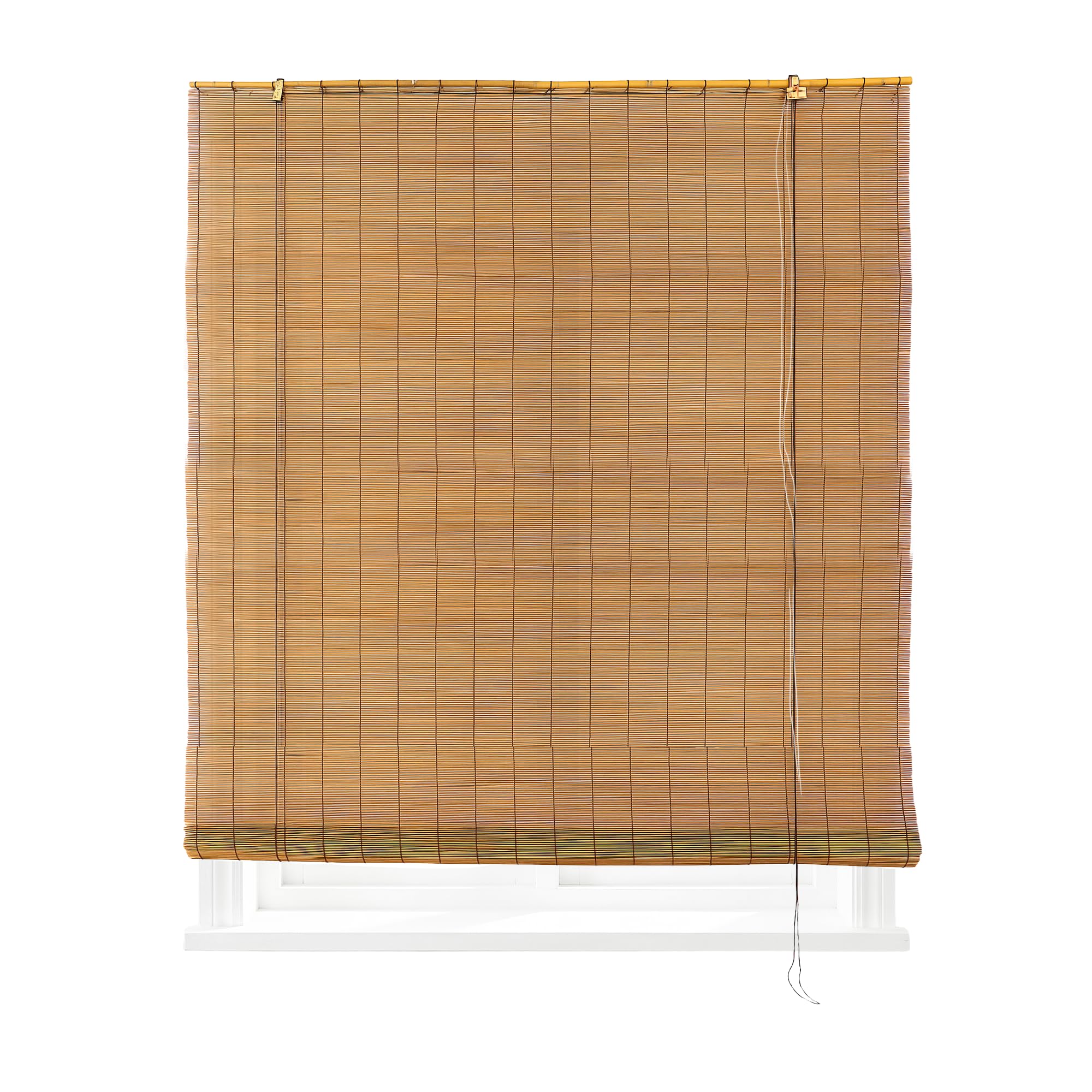 HERSIG - Estor Enrollable de Bambú Natural 150 x 200 cm - Persiana Enrollable Interior y Exterior - Estilo Natural para Ventanas - Privacidad y Fácil Instalación - Marron Claro (Medidas aproximadas)
