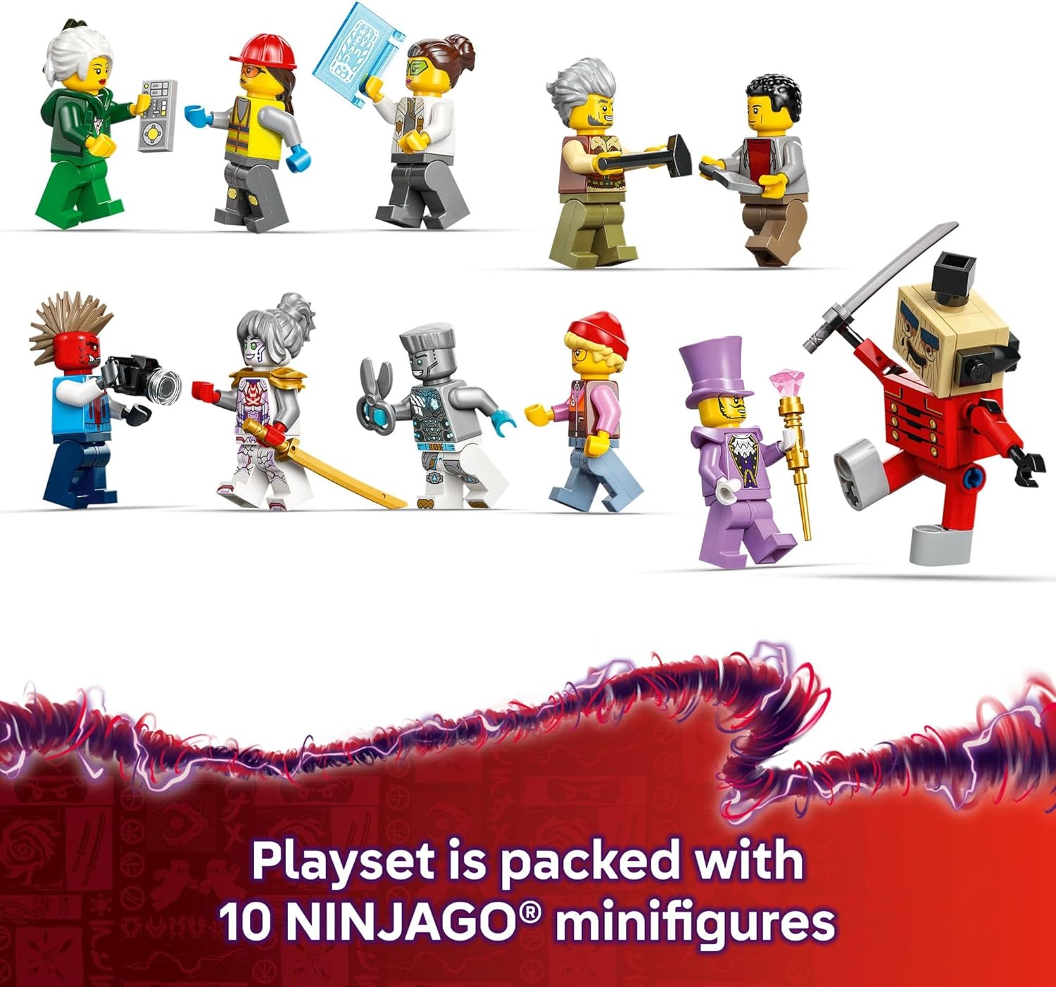 LEGO NINJAGO City Workshops Building Toy - Ninja Set for Boys & Girls, Ages 14+ - Gift for Teens - Includes 10 Minifigures and a Mech - for Play and Display - 71837