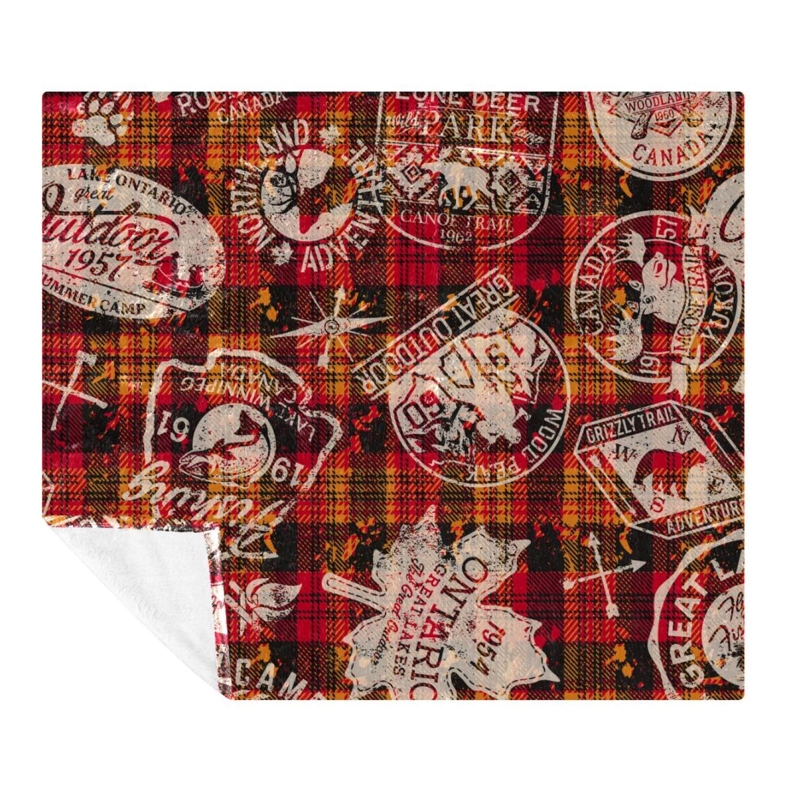 Couverture polaire Canada en microfibre douce 150x130 cm