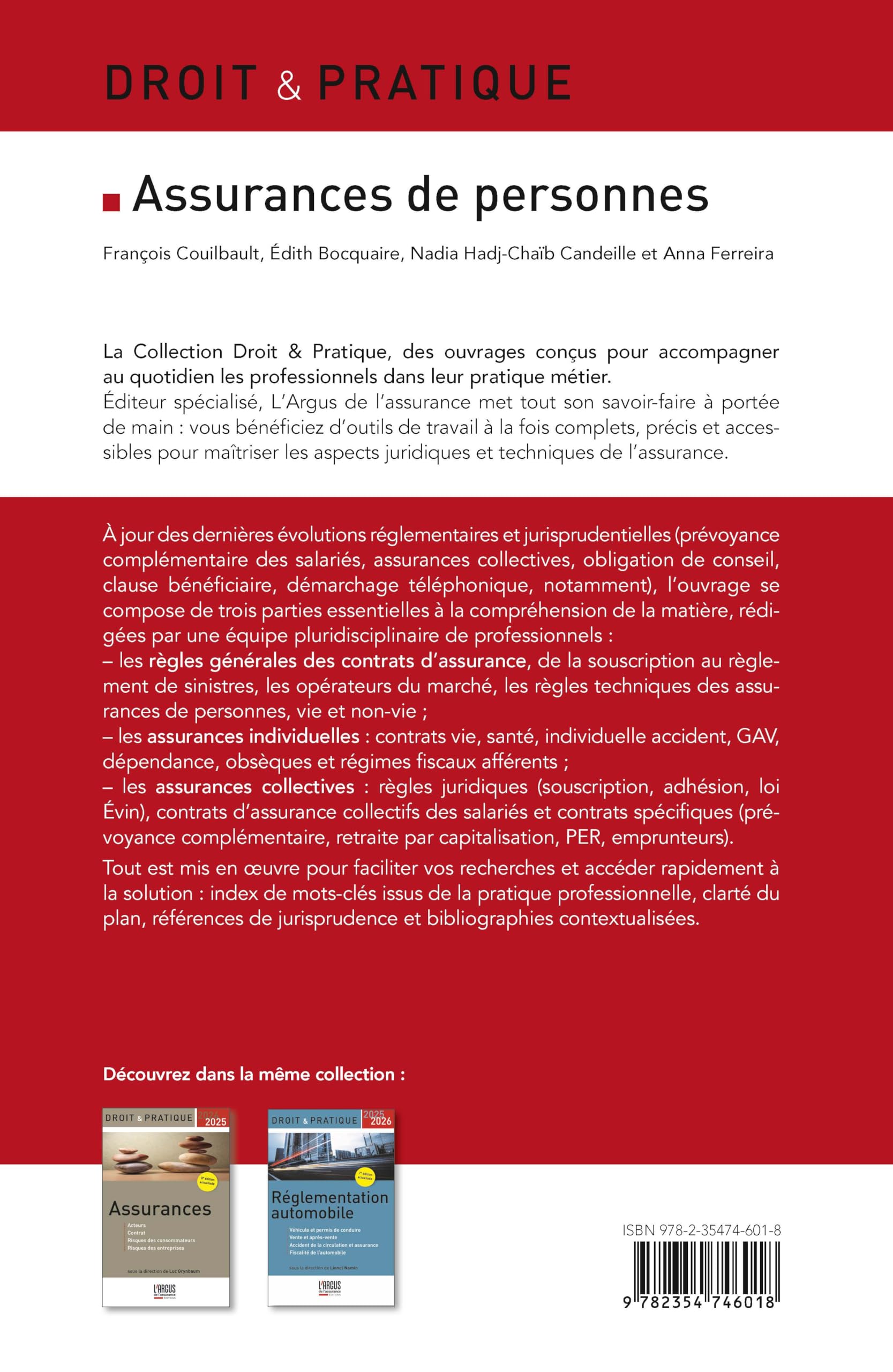 Assurances de personnes 2026-2027: Acteurs, principes généraux et règles techniques - Contrats individuels - Contrats collectifs