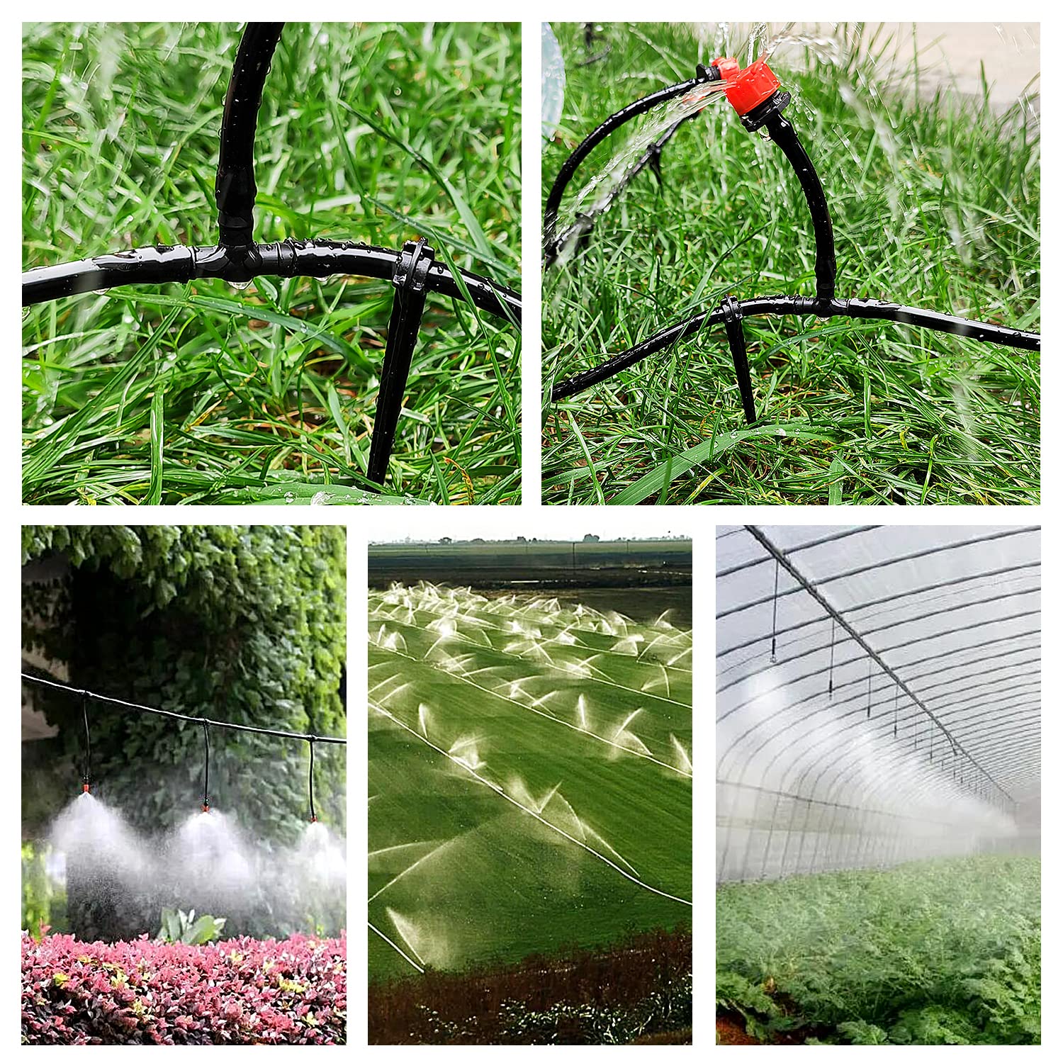 VooGenzek Raccord de Tuyau Tee Plastique 4/7 mm pour Irrigation Jardin Arrosage