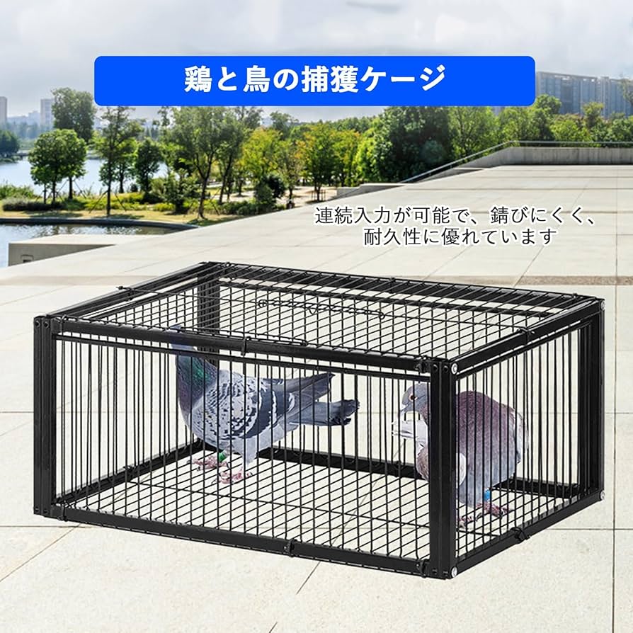 YFAURNDE 脱出防止設計 鳥捕り屋外 鳩かご 鳩捕 自動鳩捕獲器鳥の捕獲