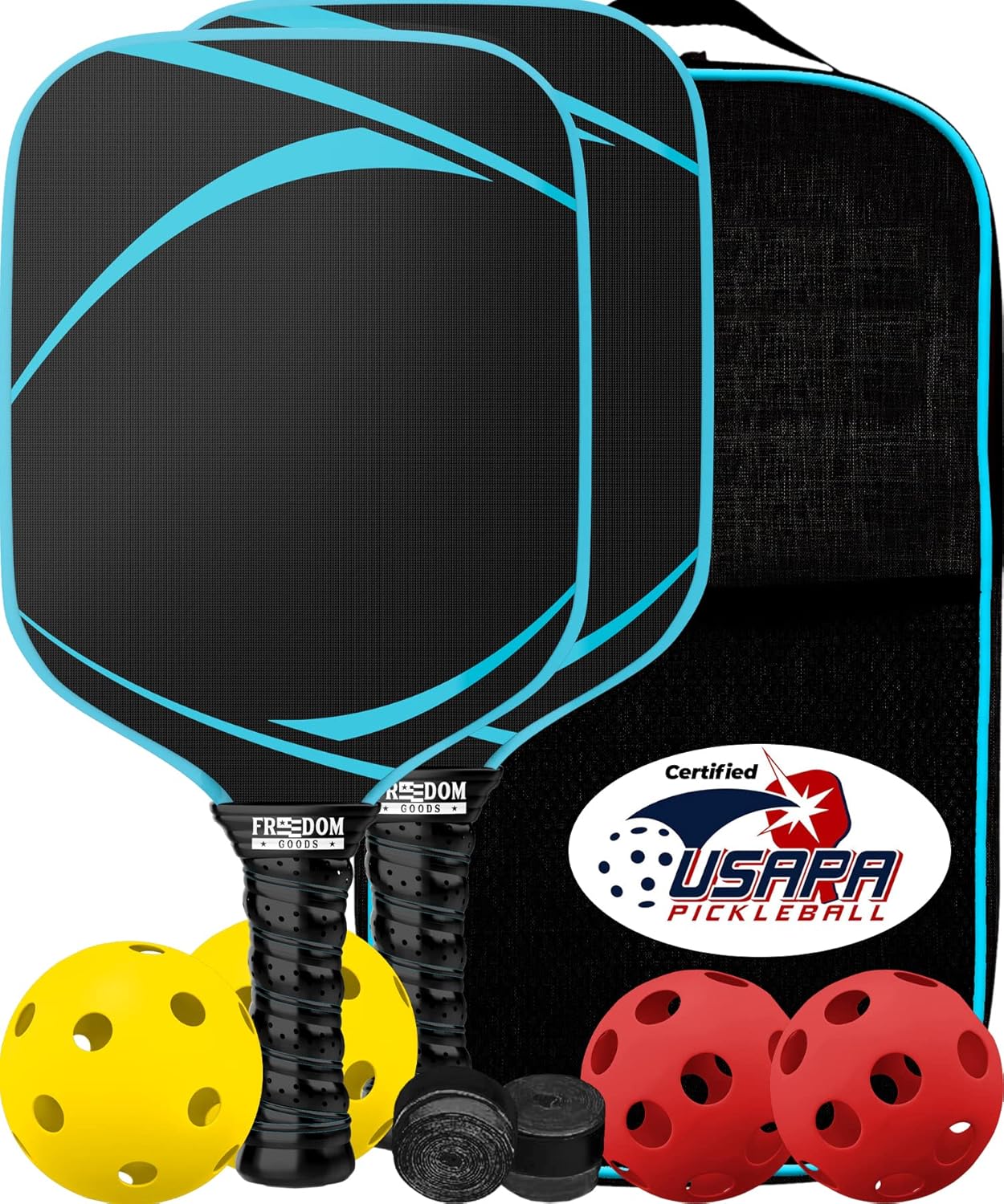 USAPA Certified Graphite Pickleball Paddles (Set of 2