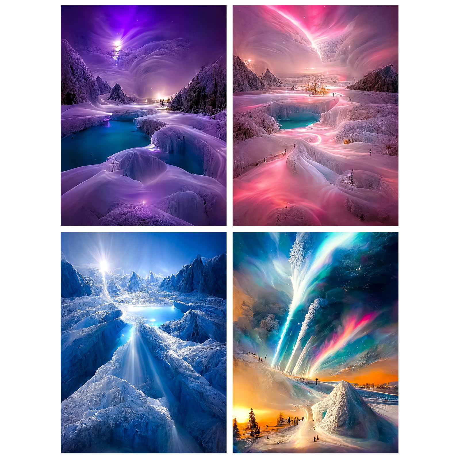 MytaYt 5D Kit de Pintura de Diamante para Manualidades, Diamond Painting Kits para Niños Niña Aurora Diamond Painting Kit Completo Cuadro Diamantes para Adultos (30×40cm)