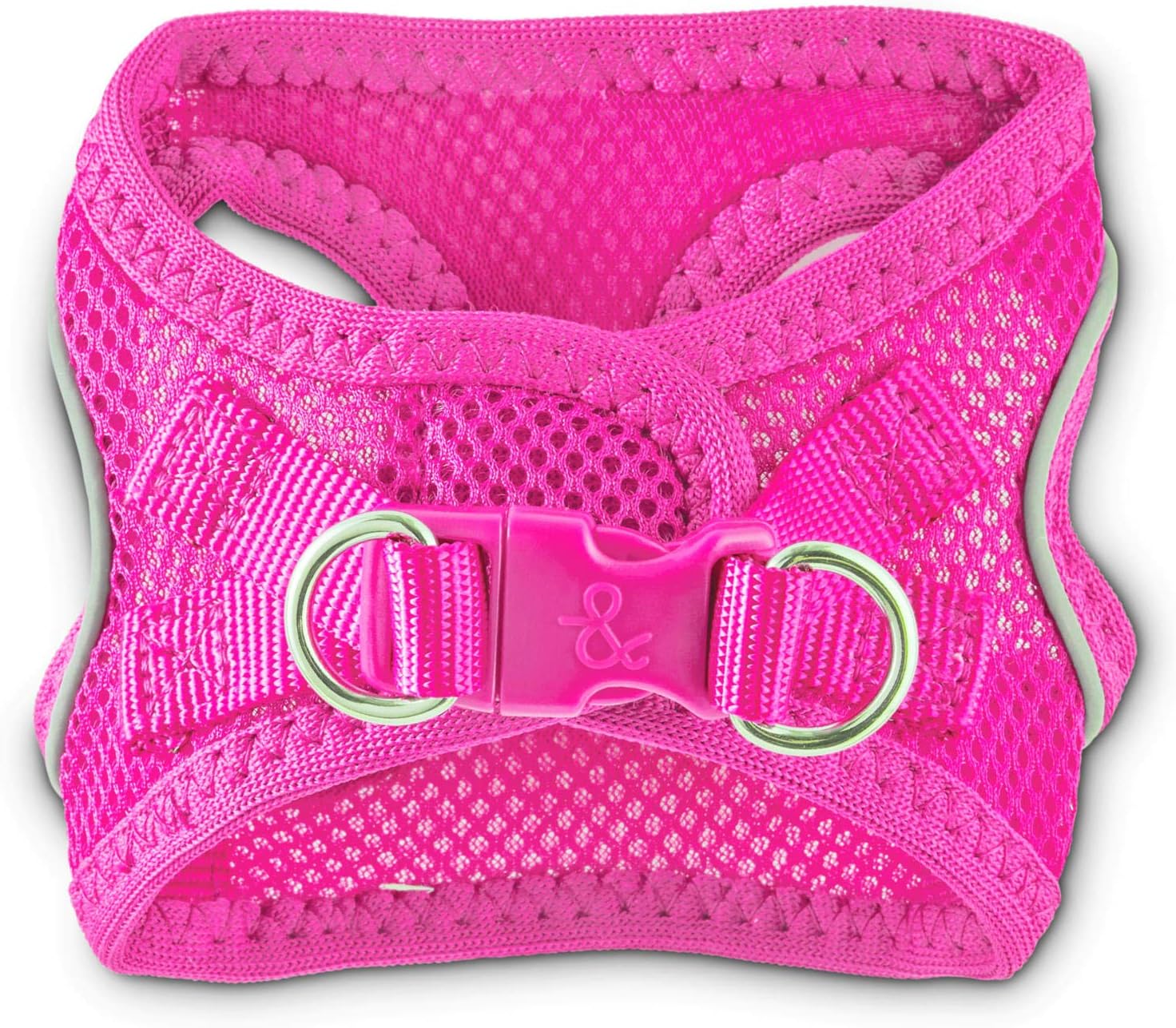 Petco Brand YOULY Pink Reflective Mesh Dog Harness, XX