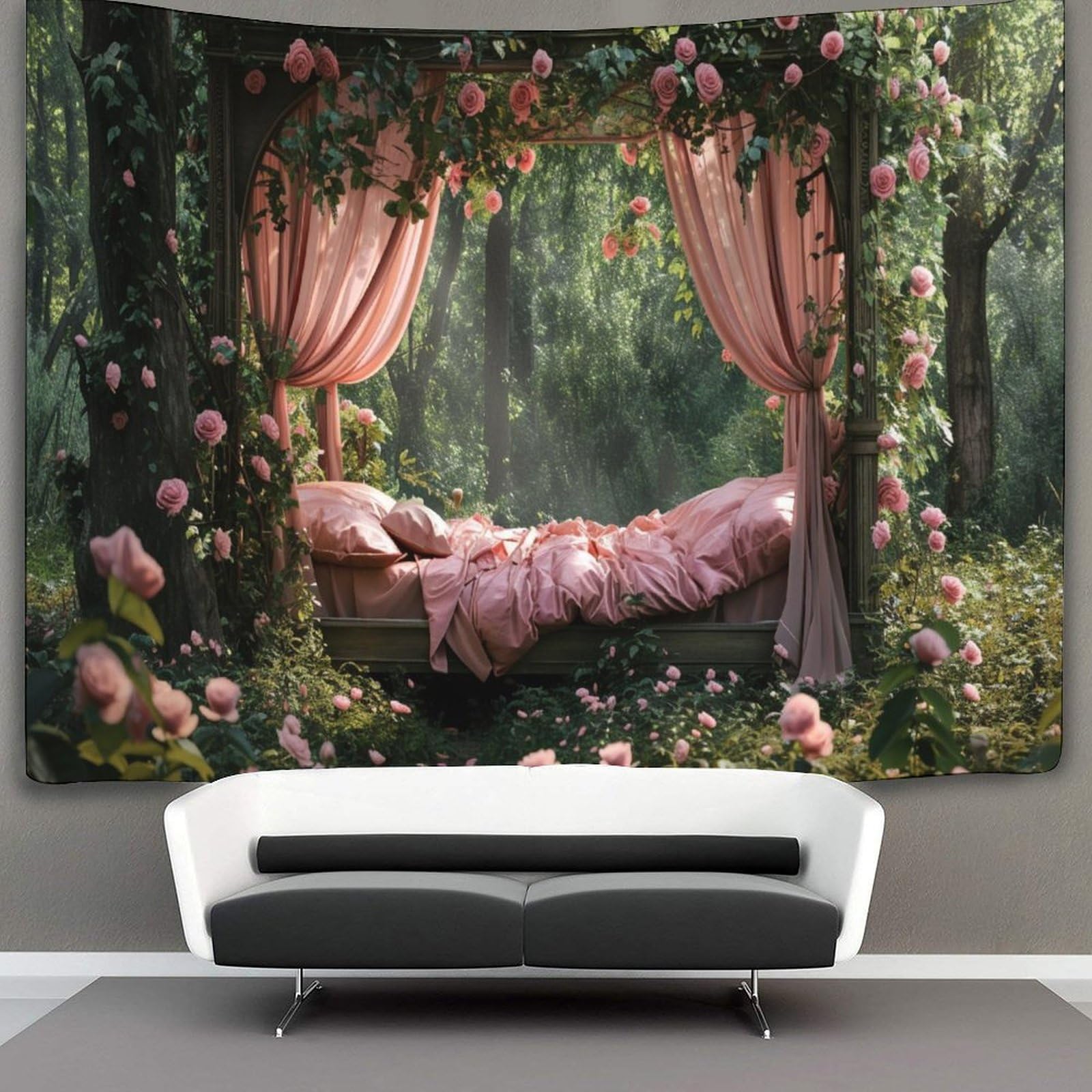 kaiyun Jungle Cabins Decor Tapestry,Bio Buildings Wall Art Tapestries Wall Hangings for Living Room Bedroom Dorm 150cmx200cm