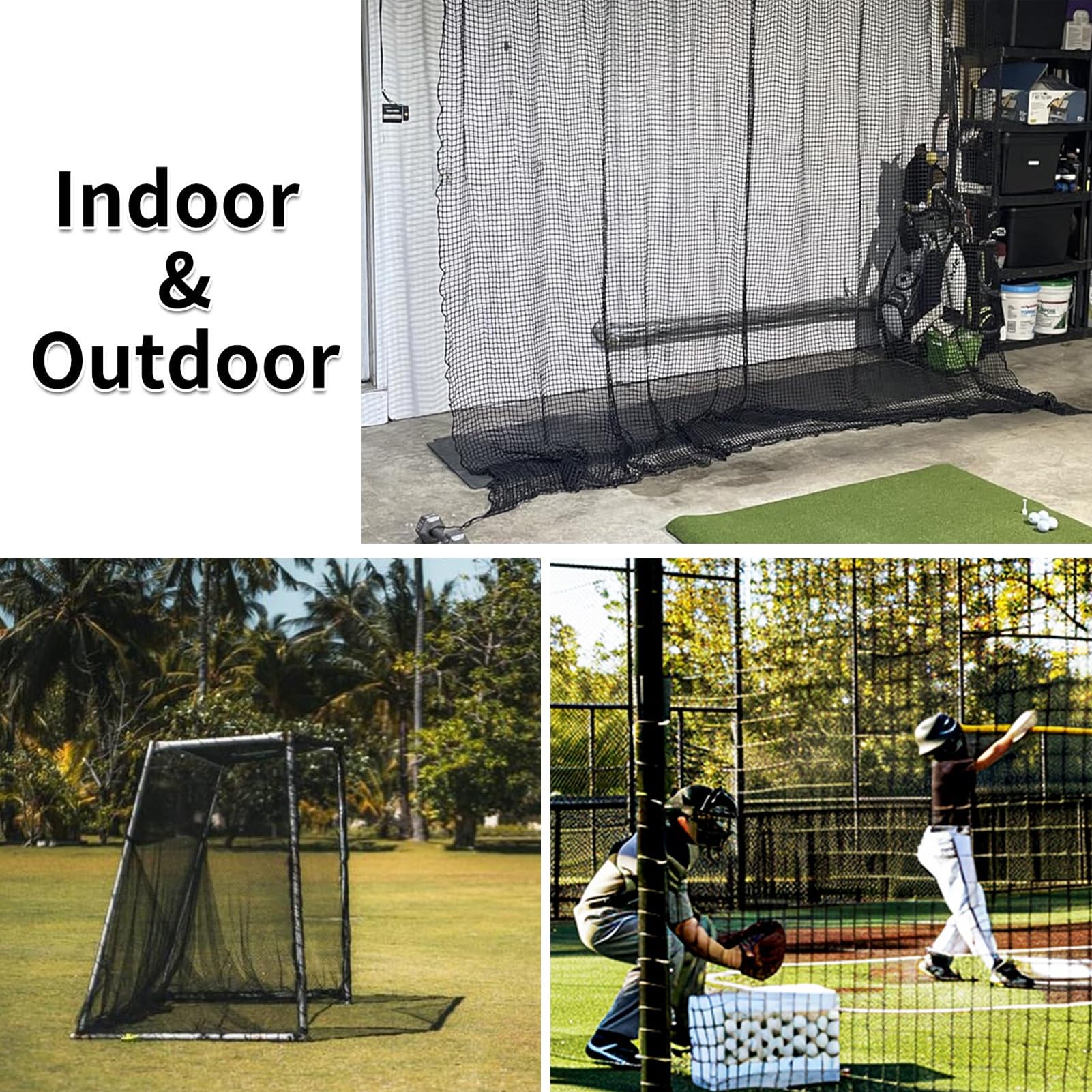 Siatka ochronna na zewnątrz, siatka ochronna do uprawiania sportu, balkonu, dekoracji ogrodu baseballowego (1x) – wszechstronna lina ogrodzeniowa łatwa instalacja, idealna dla zwierząt domowych i