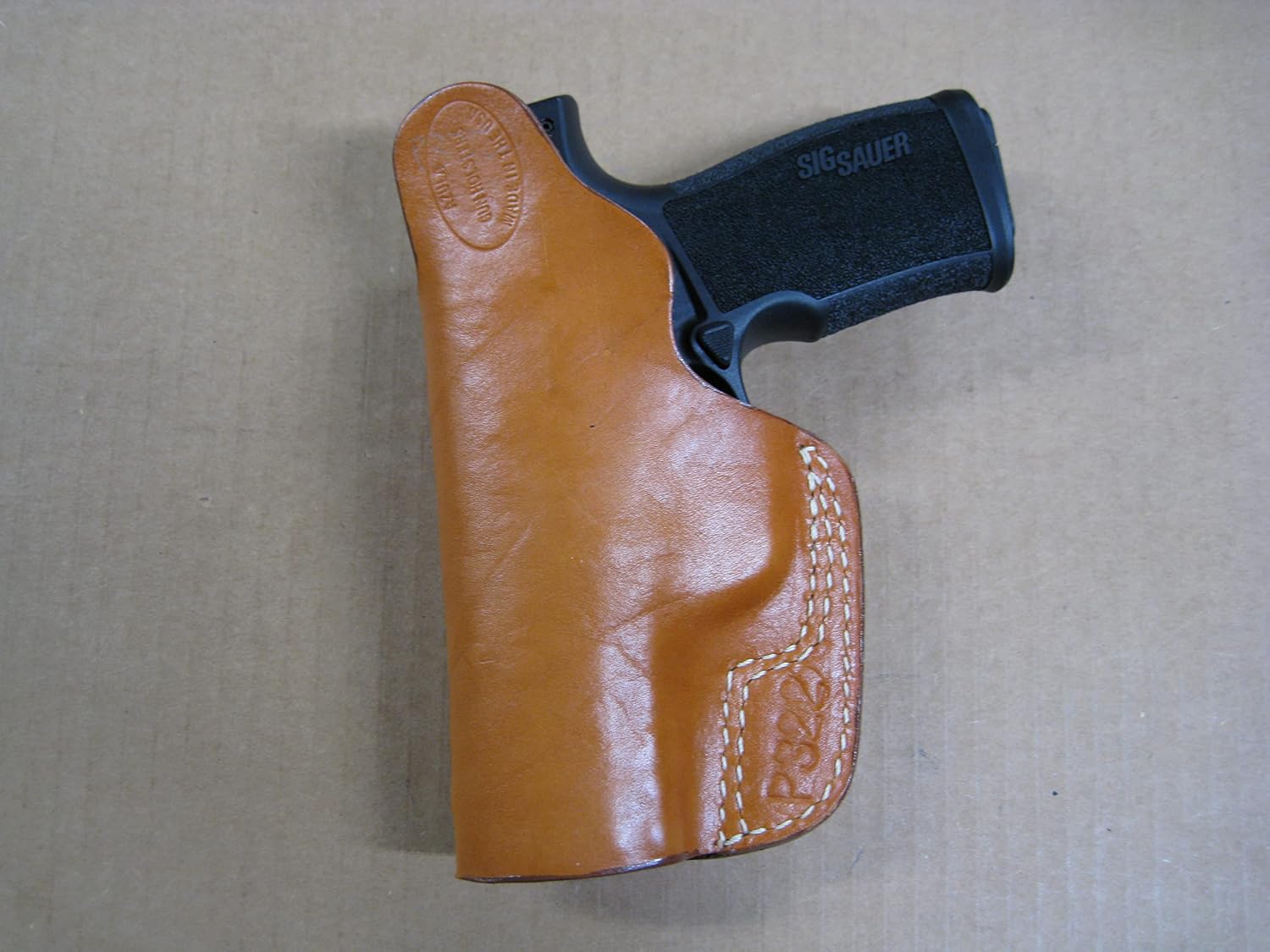 Azula IWB Leather in The Waistband Concealed Carry Holster for Sig Sauer P322 322 .22lr Pistol CCW Tan Right Hand