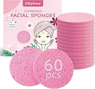 60 esponjas faciales comprimidas 100% natural...
