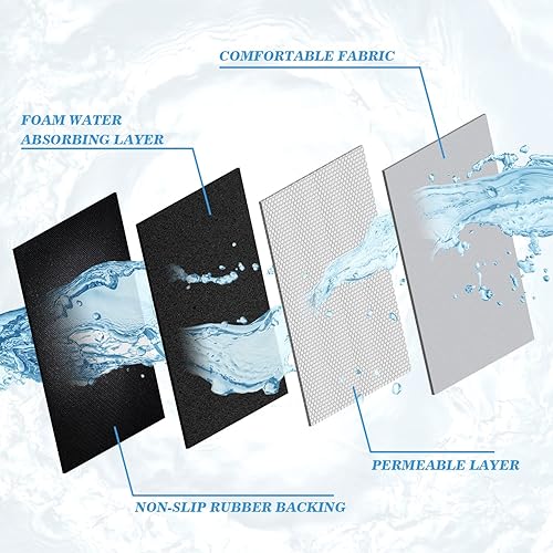 Miniatura 5 de Tapete de baño marrón y gris tapete de baño de arte abstracto antideslizante tapete de cocina ultra suave para baño cocina marrón 1 17 x 295 pulgadas