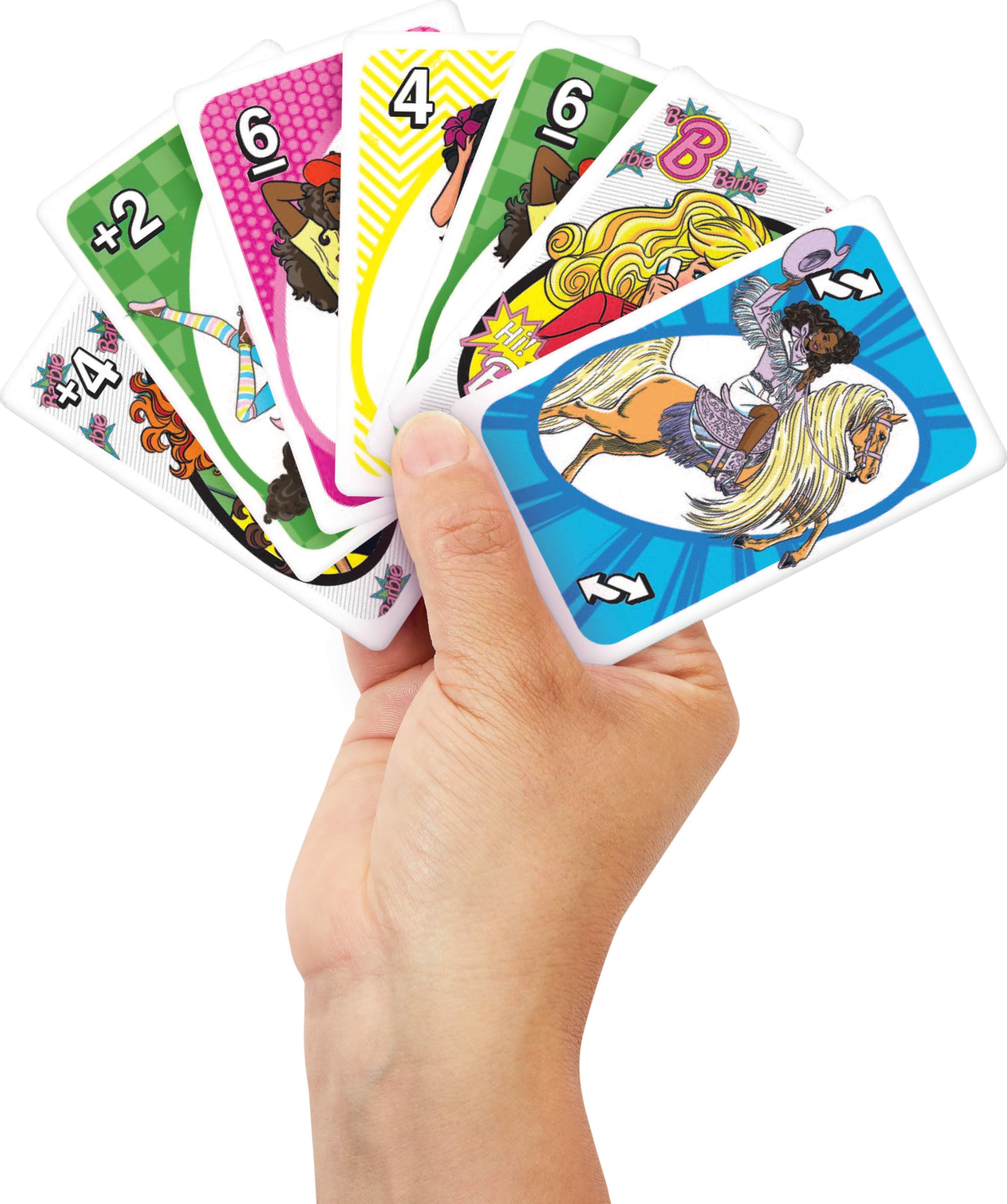 Amazon | Mattel Games UNO バービーカードゲーム 特別な「Hi、Barbie
