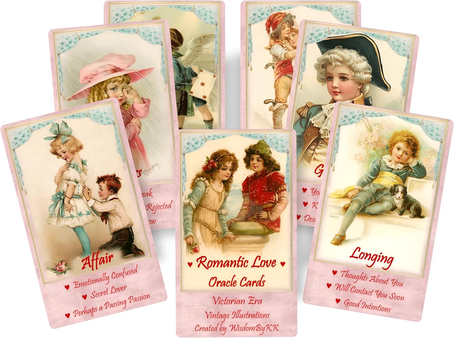 Romantic Love Oracle Cards. Victorian Era Oracle.