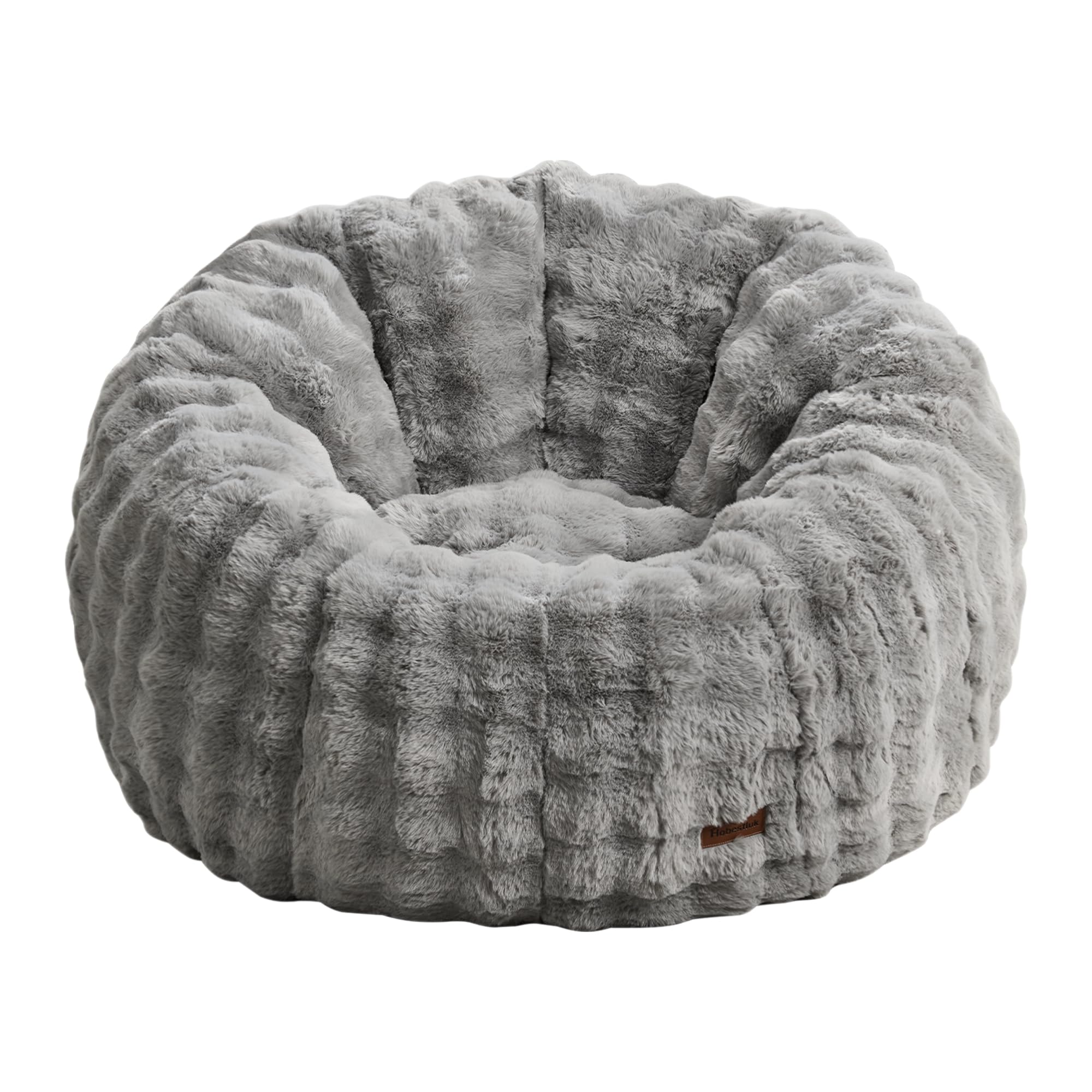 Hobestluk Übergroßer Sitzsack für Erwachsene, Donut-Form (Bubble Grey) | Spezielles Donut-Design, Memory-Schaum-Füllung, bequemes gefülltes Sofa, Entspannen, Lesen oder Spielen, weicher Blasenstoff