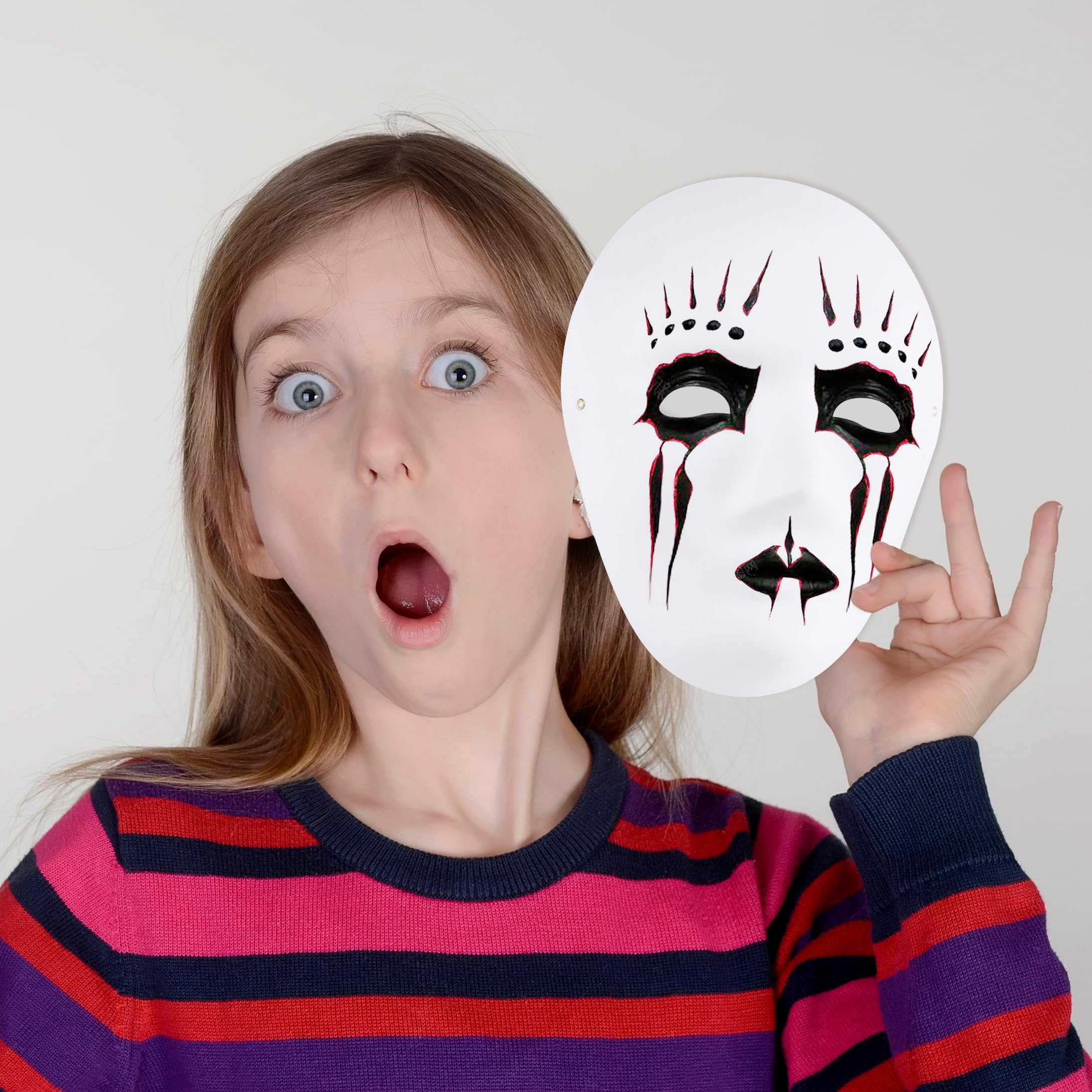 JSMTKJ 10 Pezzi Maschera Verniciata Della Mascherina Maschere Maschera di Carta Bianca per Carnevale, Cosplay, Halloween Party(9,64 x 7,08 pollici)
