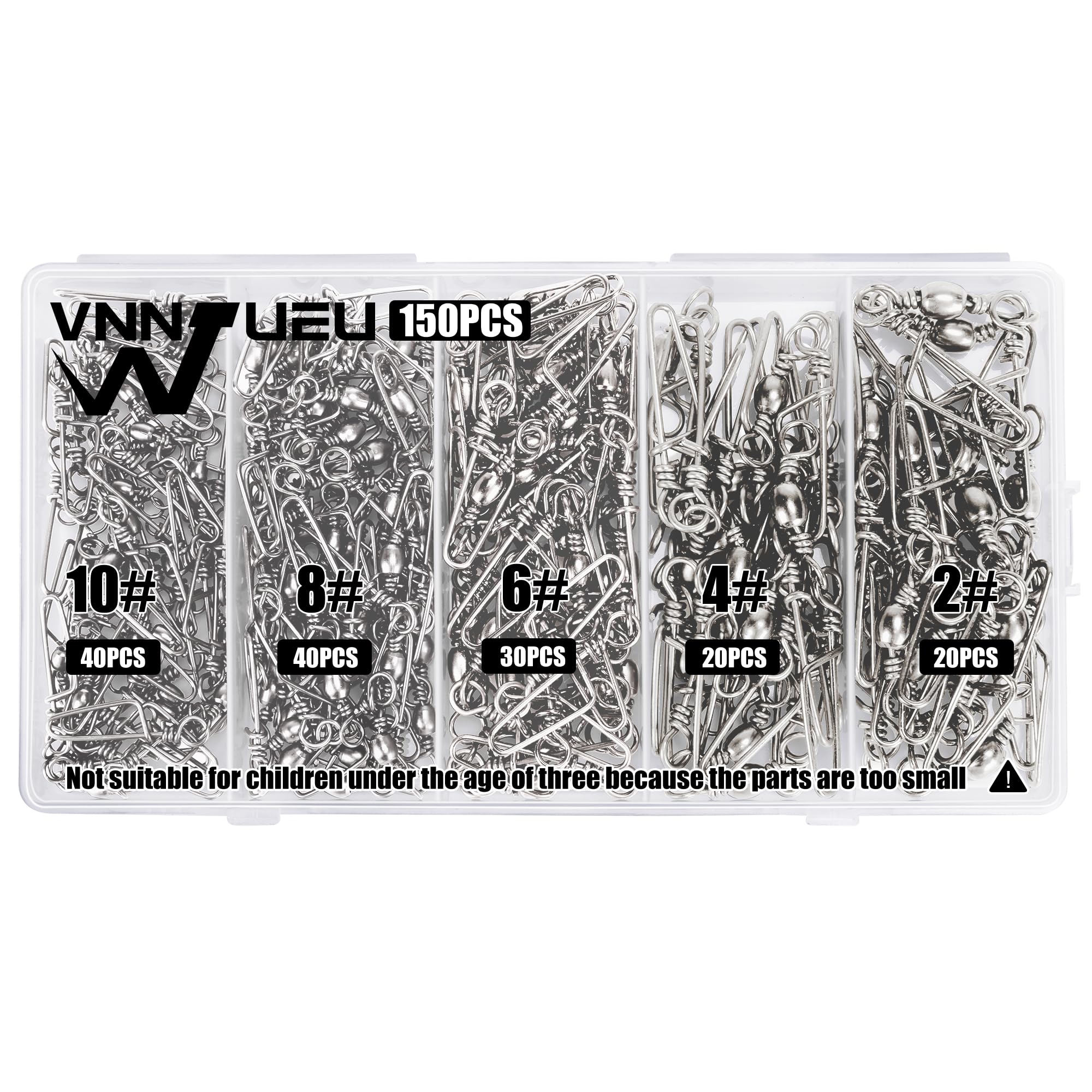 150PCS Fishing Swivels Kit - Tackle Tangling! -7