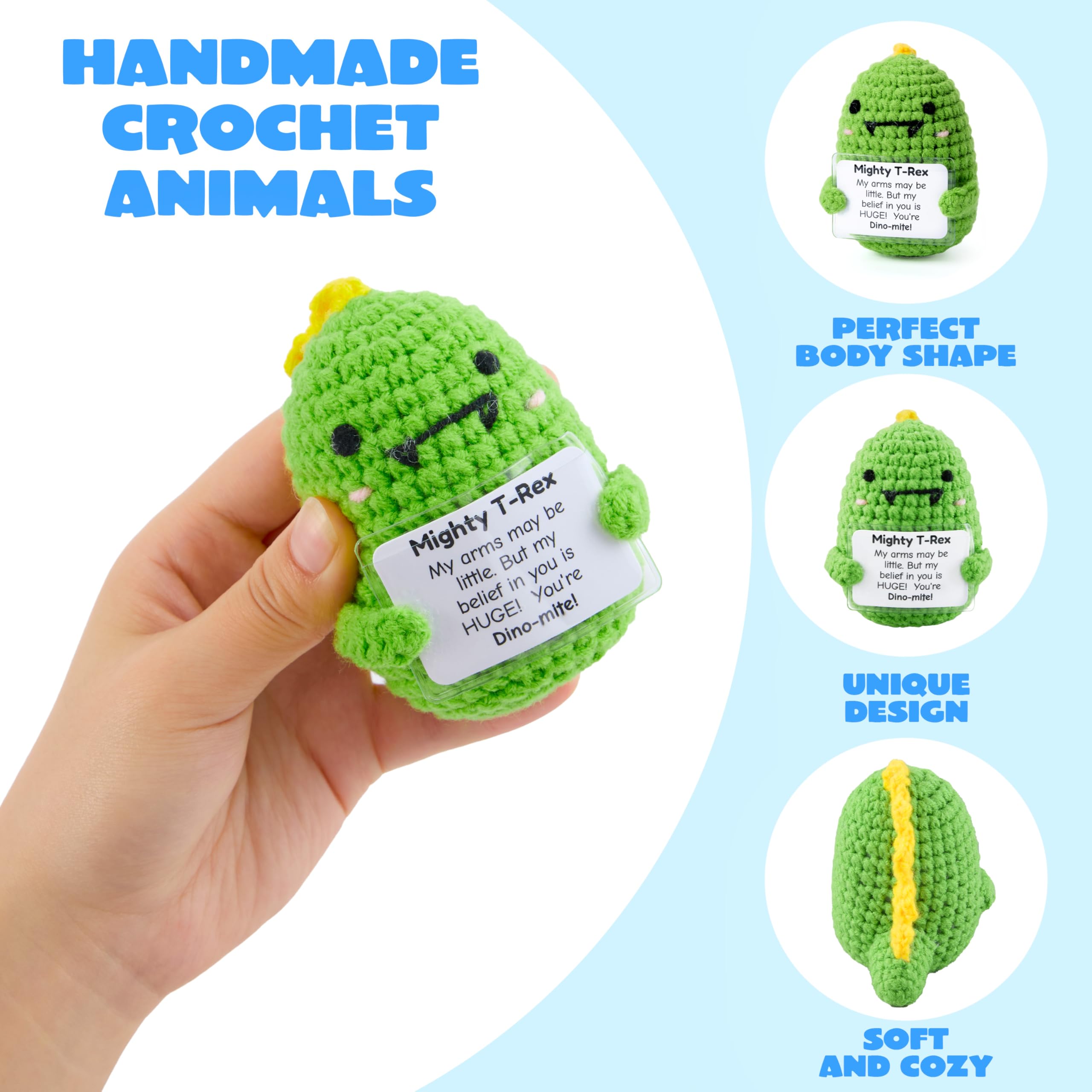 JOYIN Animali di peluche lavorati a maglia con supporto emotivo, 6 pezzi