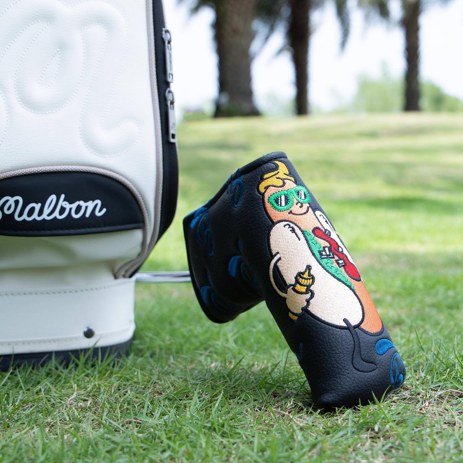 Golf-Putter-Abdeckungen, schwarz, Hotdog, Golfschlägerhaube, Putter, Schlägerhaube, Leder, Golfschlägerhaube mit magnetischen Golfschlägerabdeckungen für Scotty Cameron, Taylormade Titleist