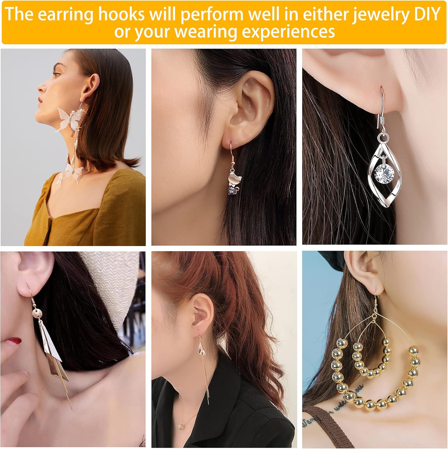 360 Pcs 925 Sterling Silver Earring Hooks Kit，Include Ear Wires Hypo-allergenic Earring Fish Hooks, Open Jump Rings, Clear Silicone Earring Backs for DIY Jewelry Making(Silver) - Image 7