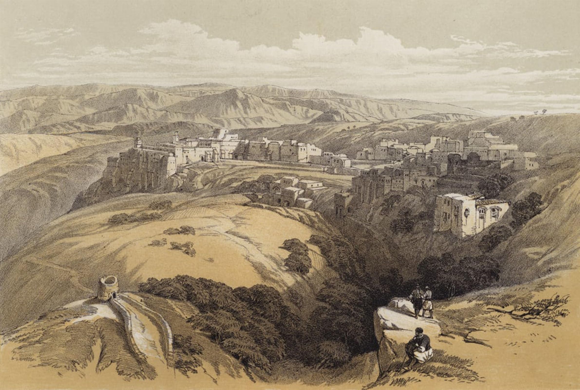 ARTXLXXBN Famous Prints Artwork Pictures Poster Painting Art Bethlehem by David Roberts Artwork Landscape Pictures for Home Decor 60x90cm