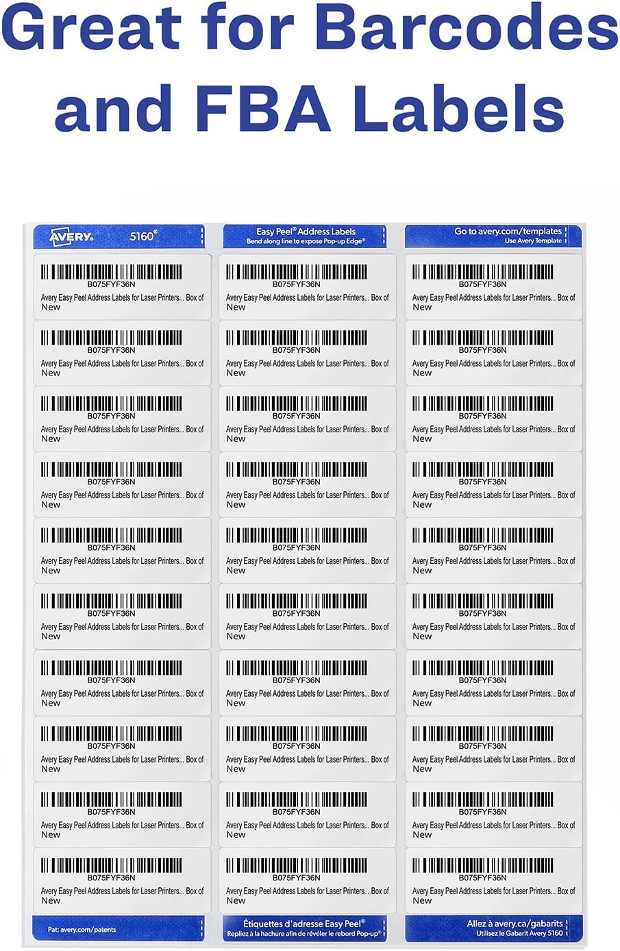 Amazon.com : Avery Mailing Address Labels, Laser Printers ...