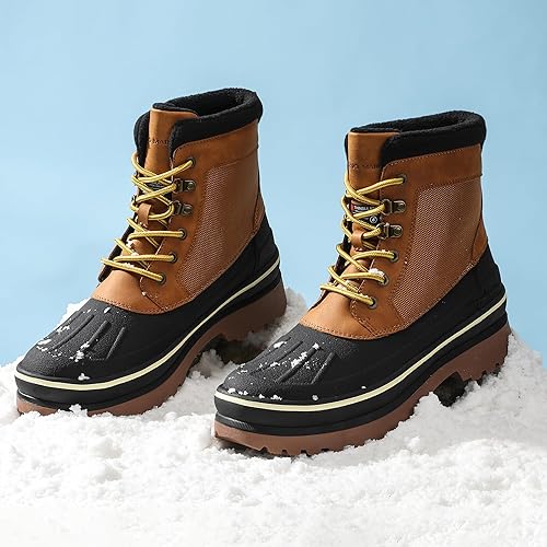 Miniatura 6 de Bruno Marc Botas de nieve impermeables aisladas para hombre, con forro de piel cálida, botas de invierno para exteriores