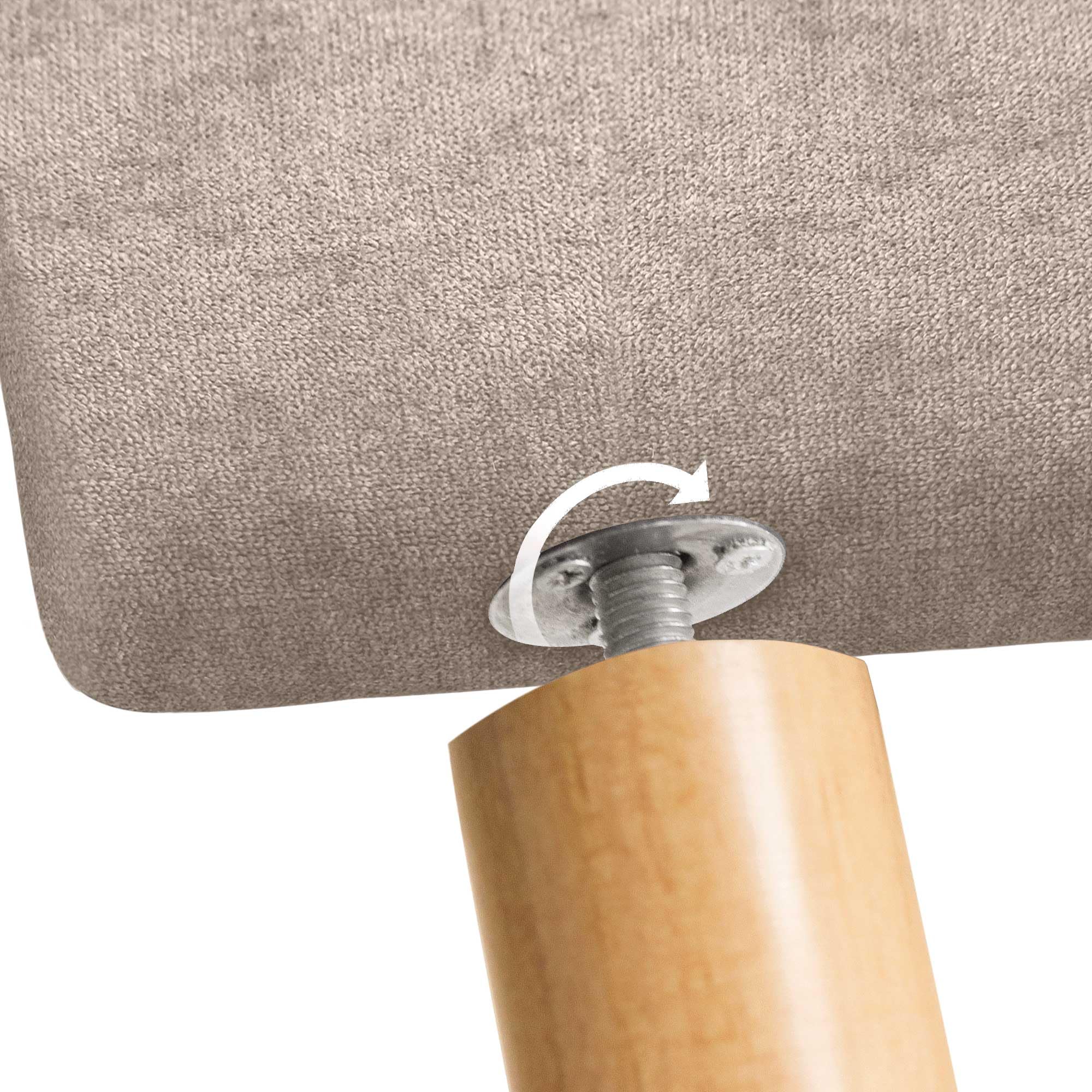DHOME Testiera letto Capitoné. Testiera imbottita ACUALINE Tessuto e similpelle. Testate per letti matrimoniali e singoli (tessuto beige, 160x115cm con gambe (letti 150/160))