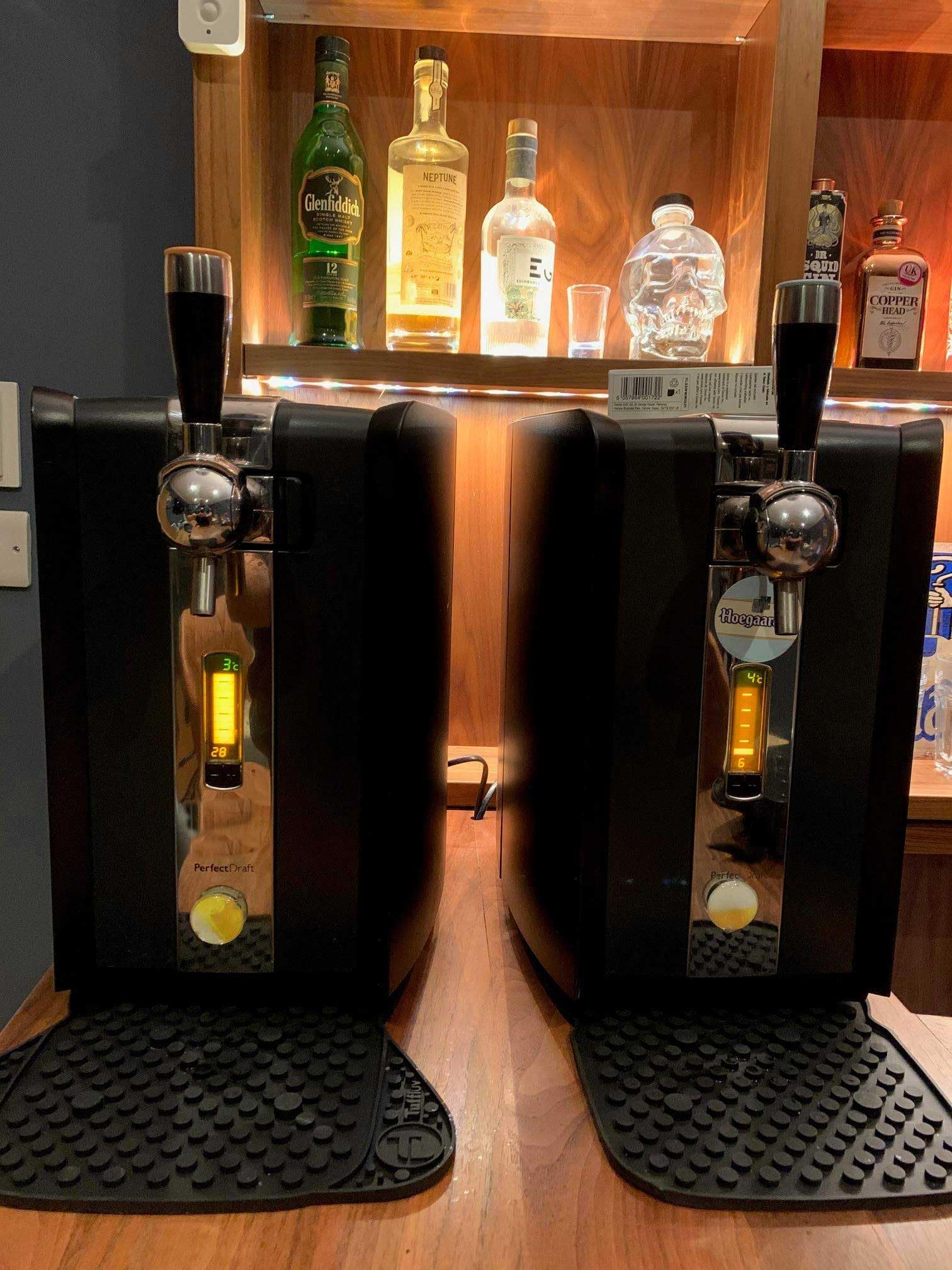 Die perfekte Matte Silikon Tropfmatte kompatibel mit PerfectDraft Perfect Draft Bierzapfanlage Original und Black HD3761/60, Arbeitsflächenschutz, Schwarz