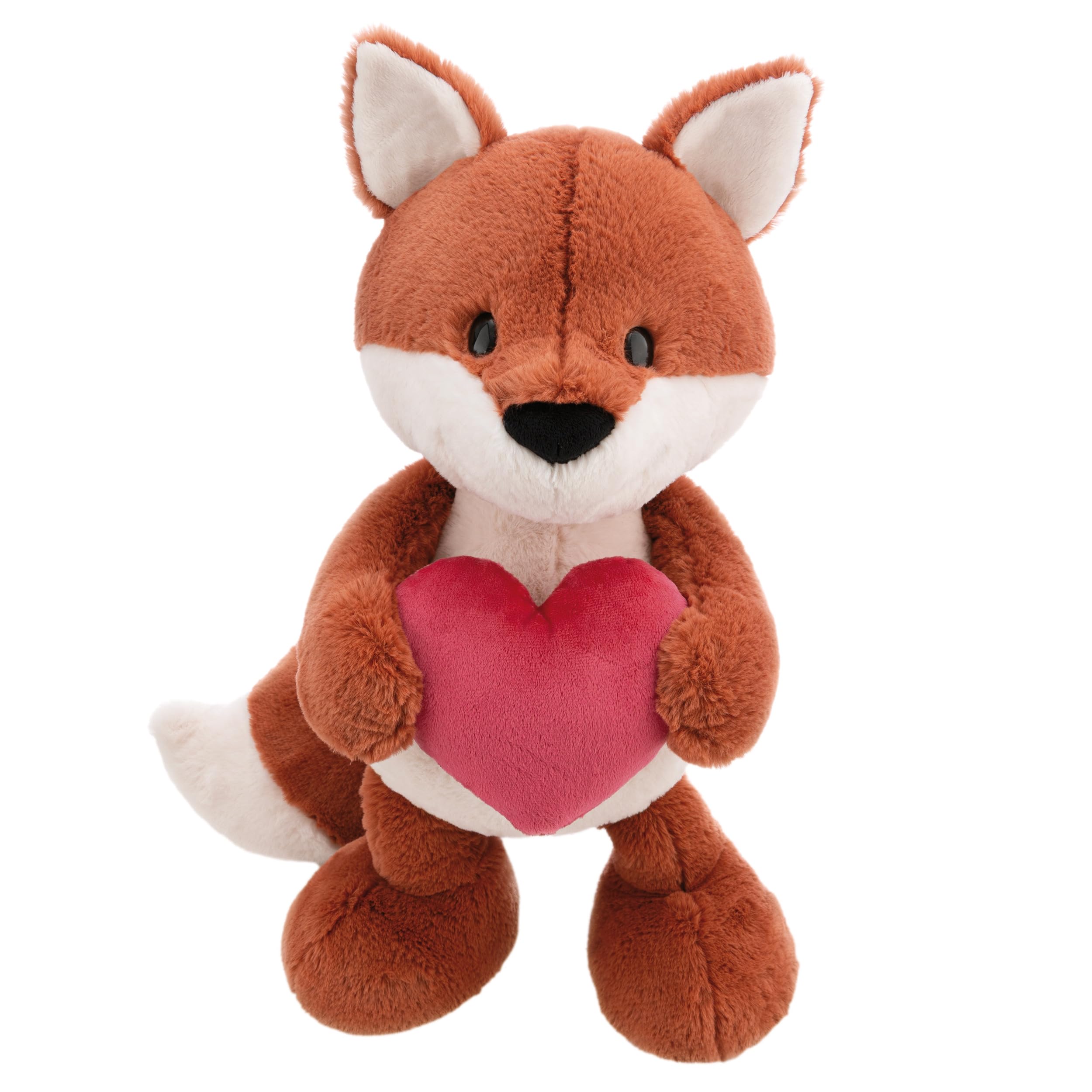 NICI Kuscheltier Love Fuchs Miro mit Herz 50cm - Weiches Stofftier aus Plüsch zum Liebhaben, Knuddeln & Spielen, tolles Geschenk für Kinder & Erwachsene | 63360