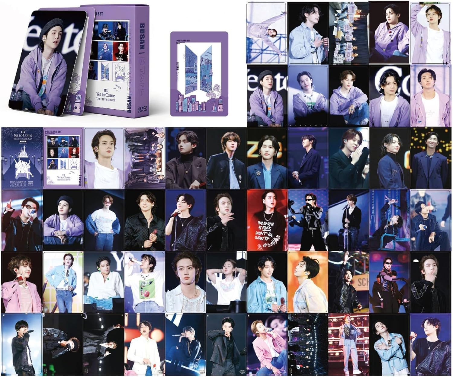 Pack of 55 Bangtan Boys Yet to Come Photo Cards Gold Bts Cards