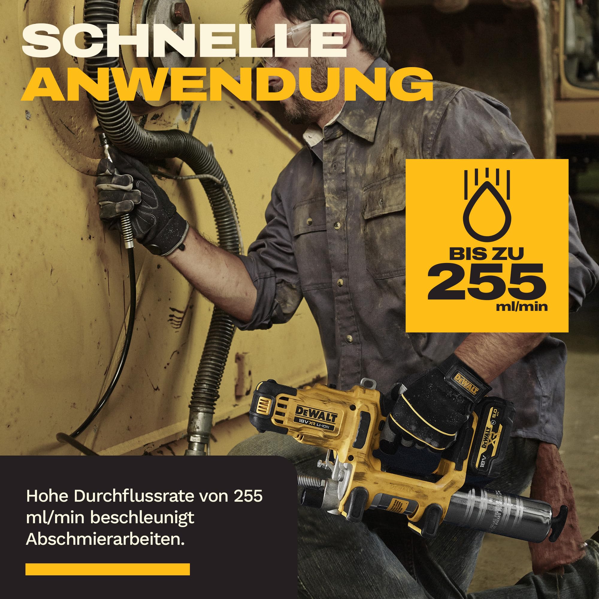 DEWALT DCGG581P1G-QW 18 V XR, 2 prędkości, z akumulatorem 5 Ah, DCGG581P1G-QW