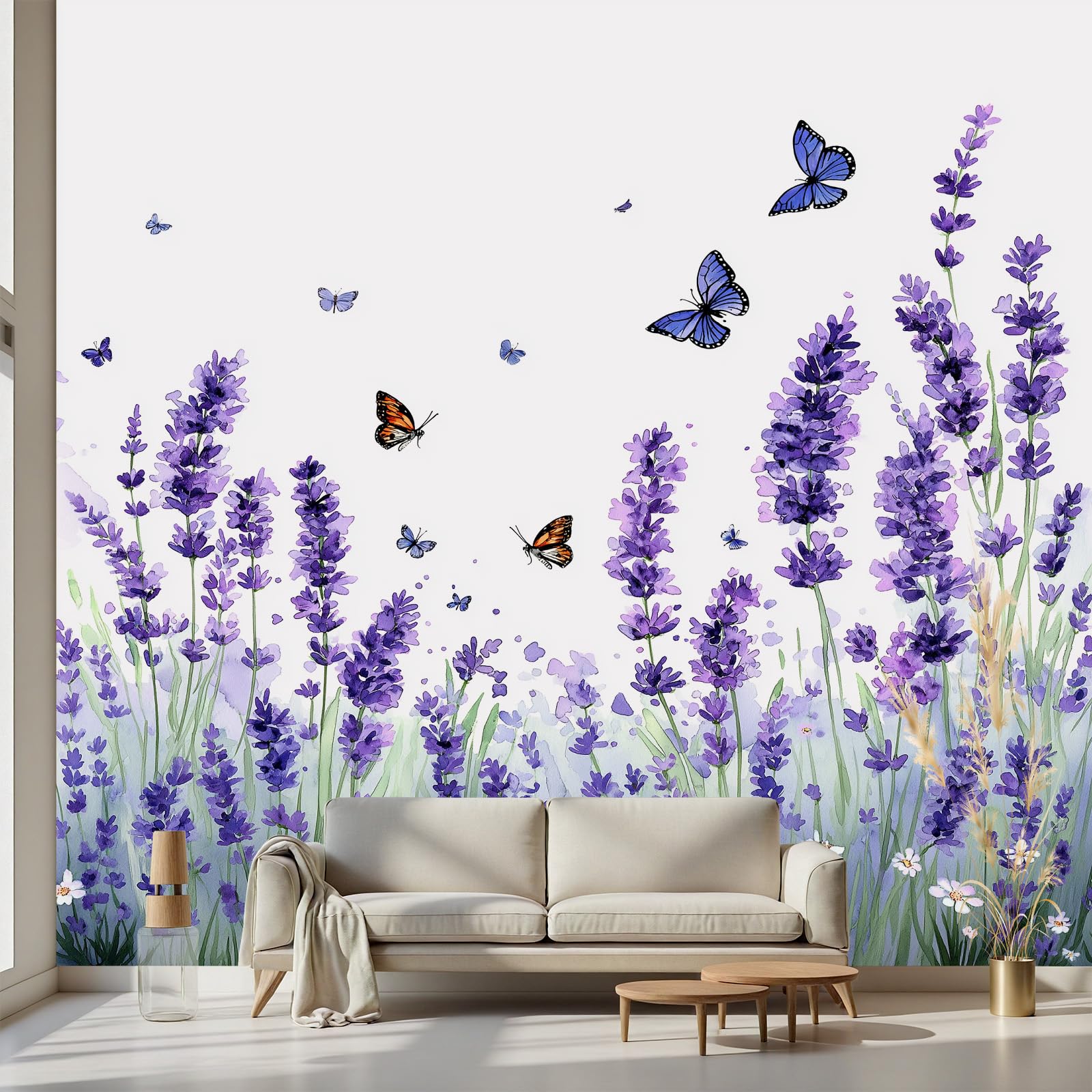 Papier peint intissé lavande haut de gamme grand format 400x280
