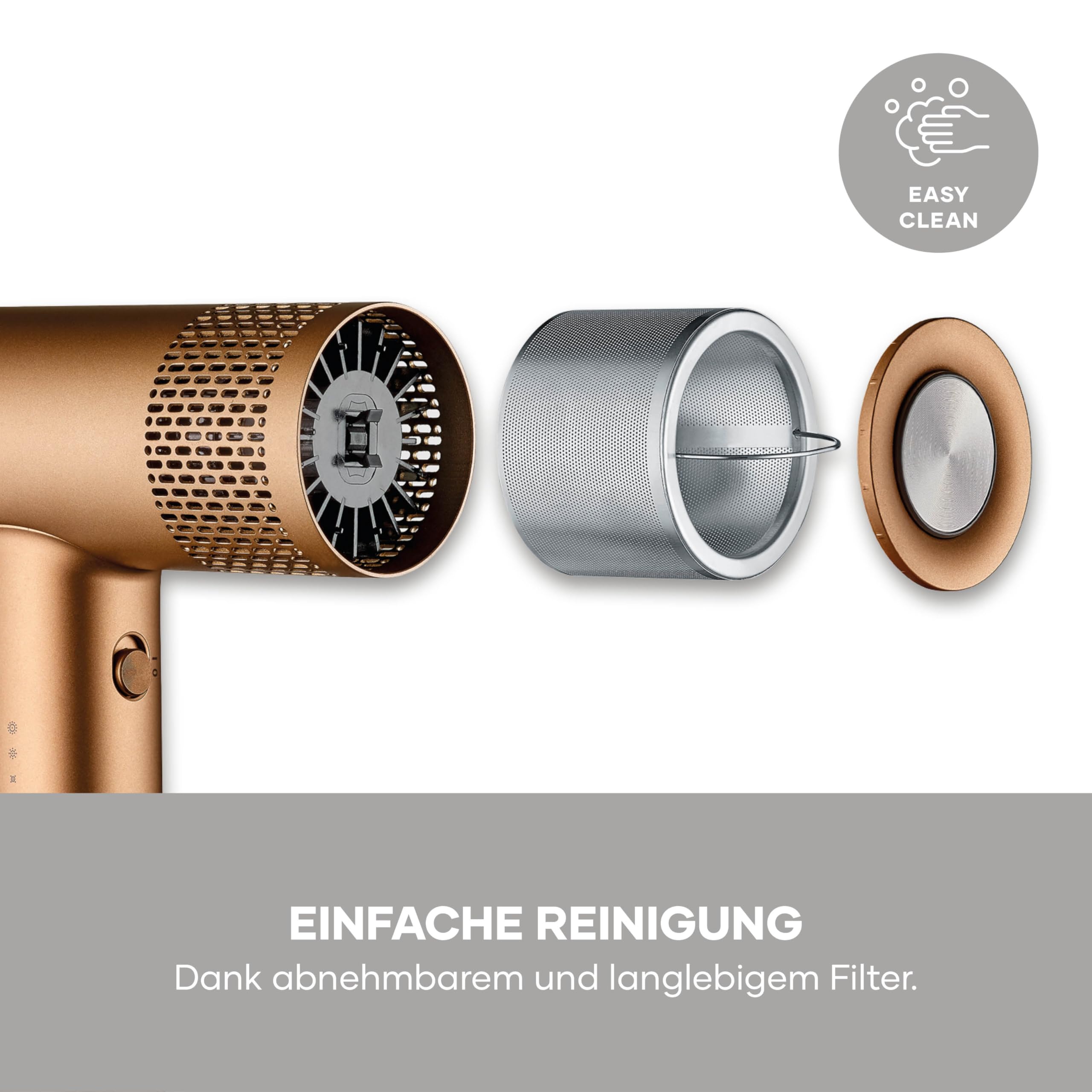 Severin HT 0172 Sèche-cheveux ionique avec anti-frisottis, concentrateur, diffuseur, coiffage doux, 3 niveaux de température et 3 niveaux de puissance, niveau froid, câble de 2,8 m, style S, 2000 W