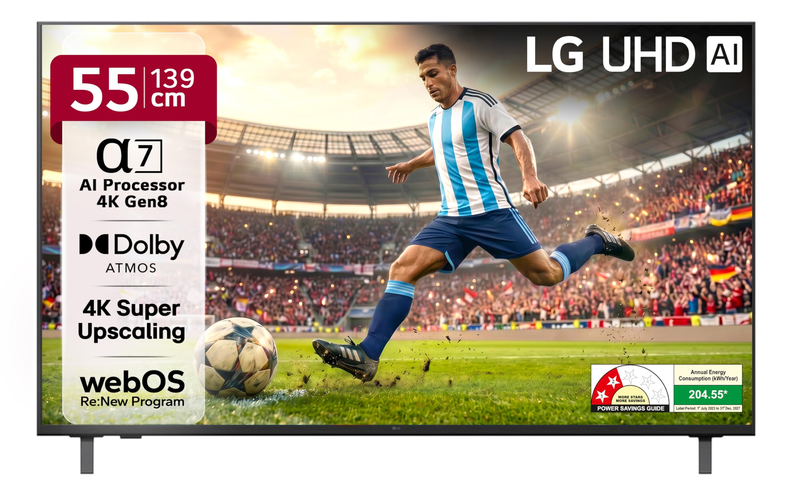 LG 139 cm (55 inches) UA82 Series 4K Ultra HD (3840 x 2160) Smart webO