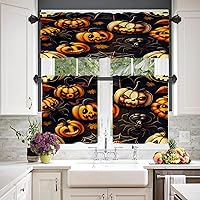 Vista 41 de Cenefas de cocina modernas con patrón de cobre marrón dorado para ventanas, cenefas opacas abstractas de marcas de arañazos y cortinas opacas