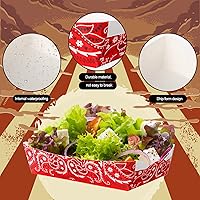 Vista 5 de Remerry 100 bandejas de papel de vaquero para alimentos de fiesta occidental, decoraciones de fiesta occidental, rodeo, cachemira, caramelo, nacho