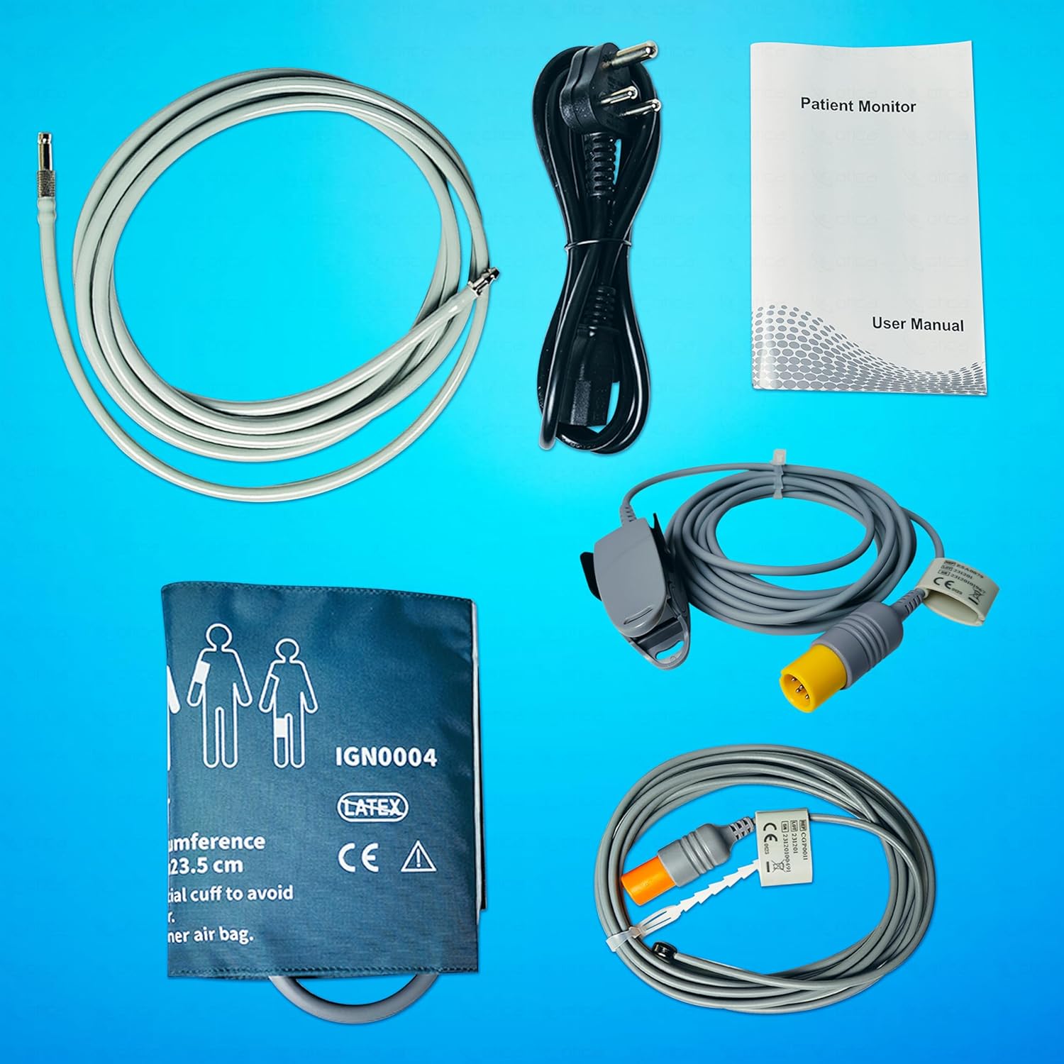 Ottika CMS 5100 patient monitor for hospitals | Remedy heart rate, SPO2, blood pressure, temperature | Important monitor for the patient (CMS 5100 with adult accessories) Ottika CMS 5100 patient monitor for hospitals | Remedy heart rate, SPO2, blood pressure, temperature | Important monitor for the patient (CMS 5100 with adult accessories)