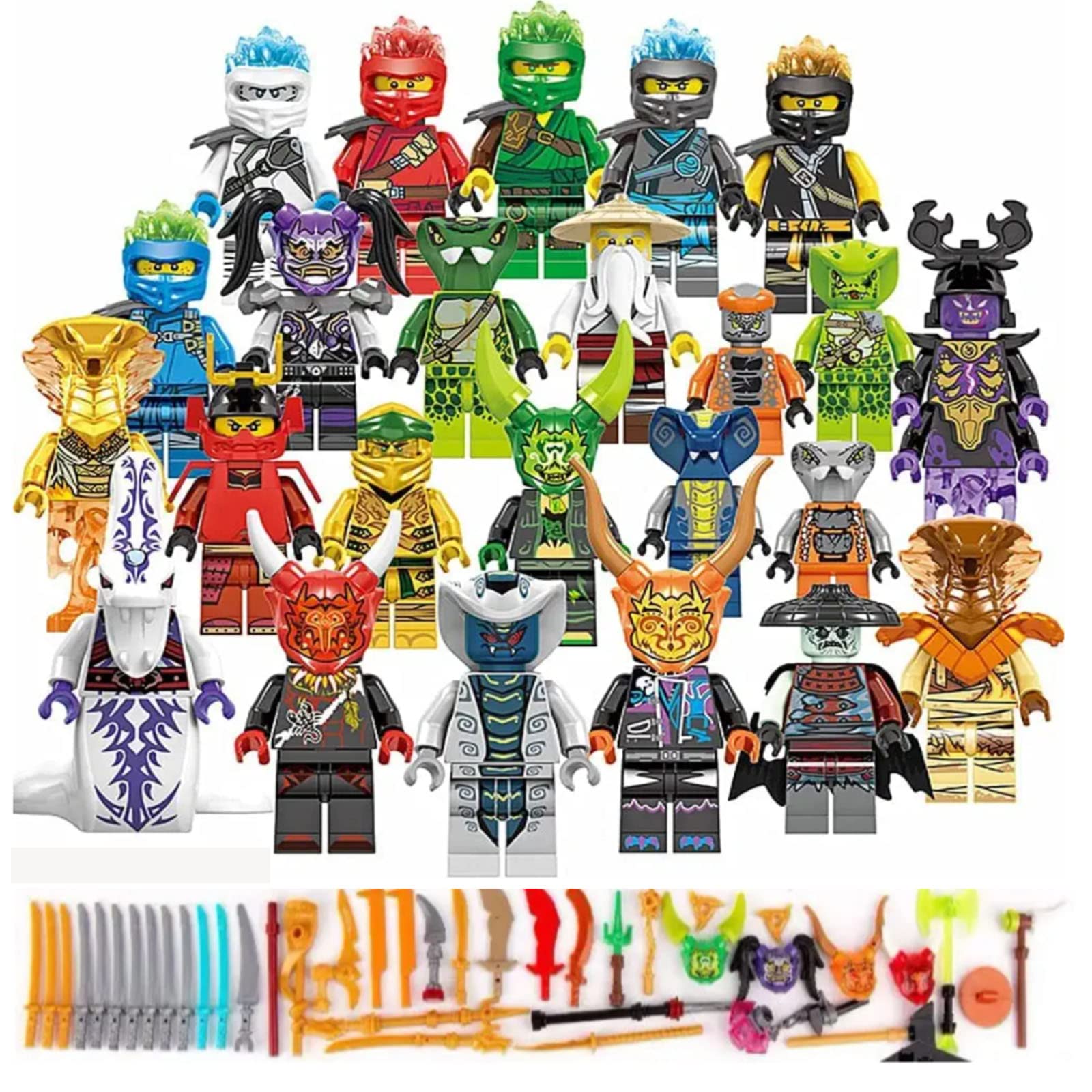 Buy 24 Pack Ninja Minifigures Action Figure Set Ninja Anime Movies Fans