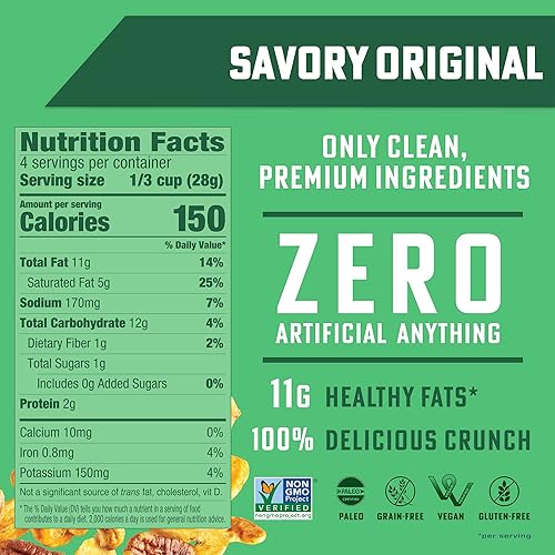 Miniatura 2 de B. Fine Foods Mezcla de bocadillos sin granos, original salado  4 onzas, paquete de 6  Patatas fritas de plátano cocidas y frutos secos de primera