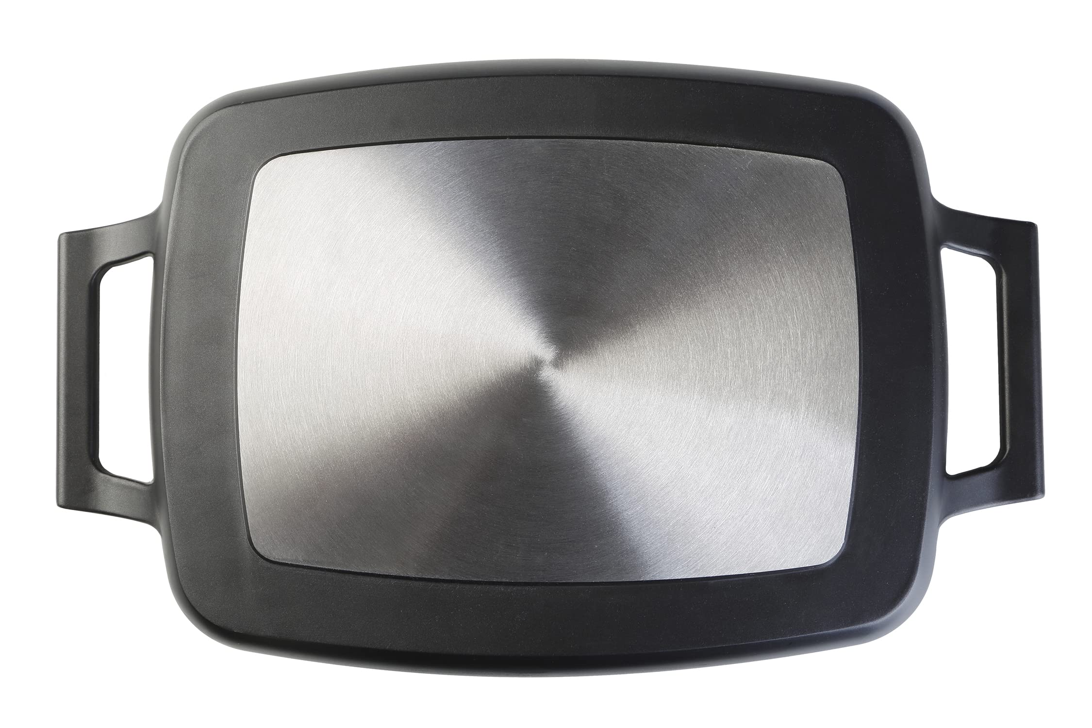 WECOOK! Vitae Bandeja Asadora Inducción, Plancha de Asar 47 X 30cm, Aluminio Fundido, Antiadherente Titanio QUANTANIUM Ecológico sin PFOA, 5mm Espesor, Asas de Silicona, Vitrocerámica, Gas, Horno | Antiadherente titanio QuanTanium sin PFOA, 5 mm de espeso
