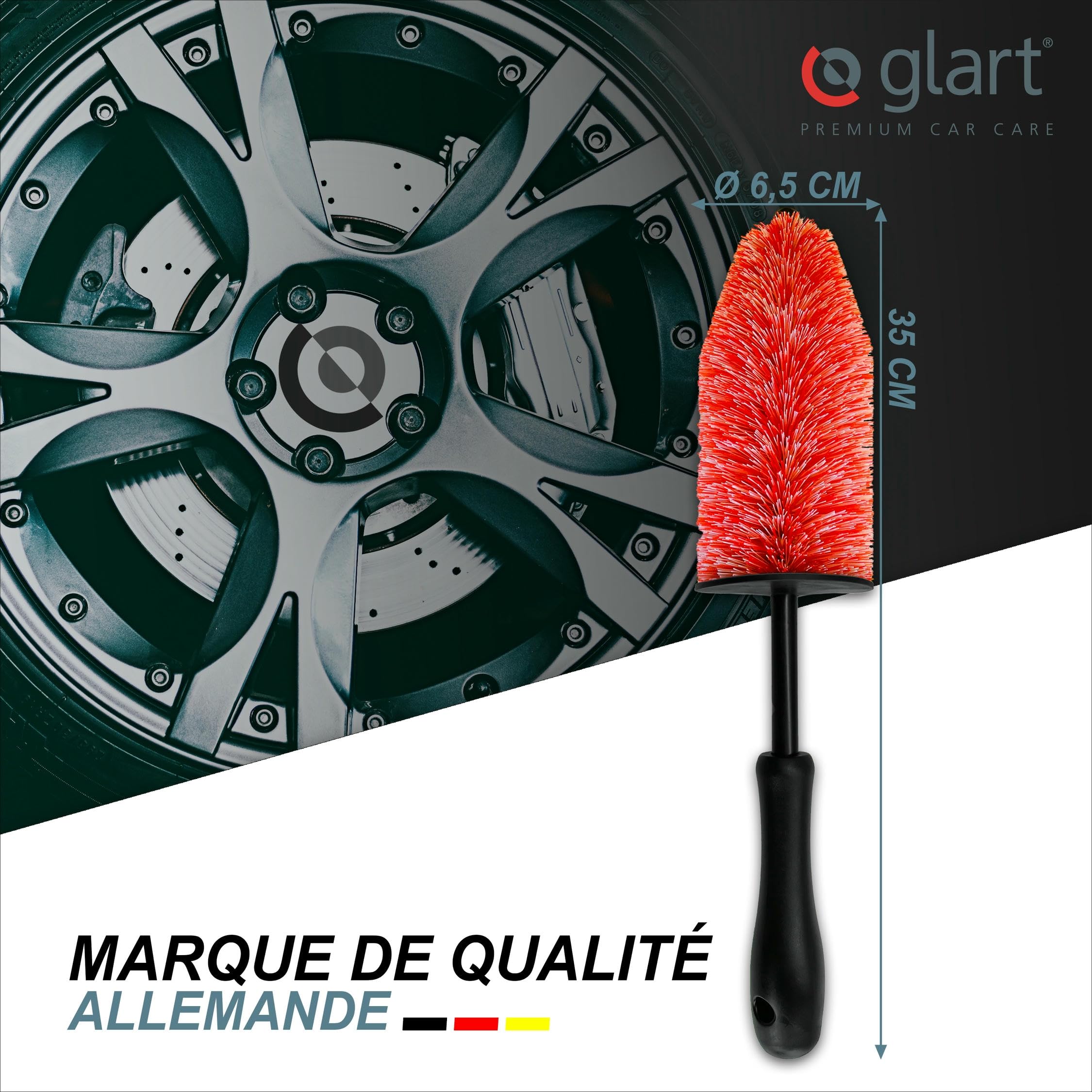 Nettoyant Jantes Glart Premium - Spray 1000ml Sans Acide Pour Jantes Alu, Acier Et Chromées - Facile à Utiliser