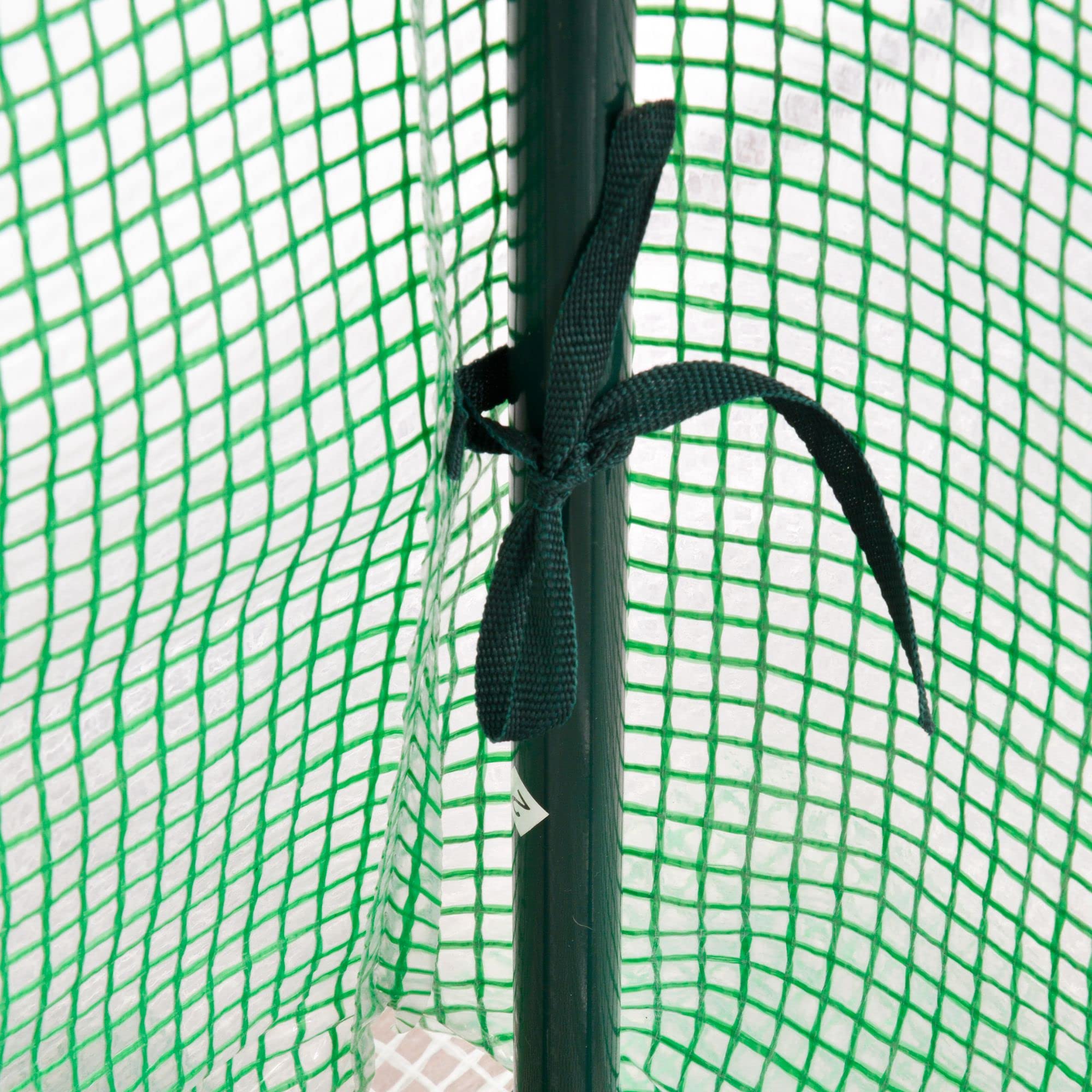 Outsunny Serra da giardino 3m² Serra per pomodori dim. 3 x 1 x 2 H m Porta con cerniera a discesa 2 lati arrotolabili in acciaio PE ad alta densità verde