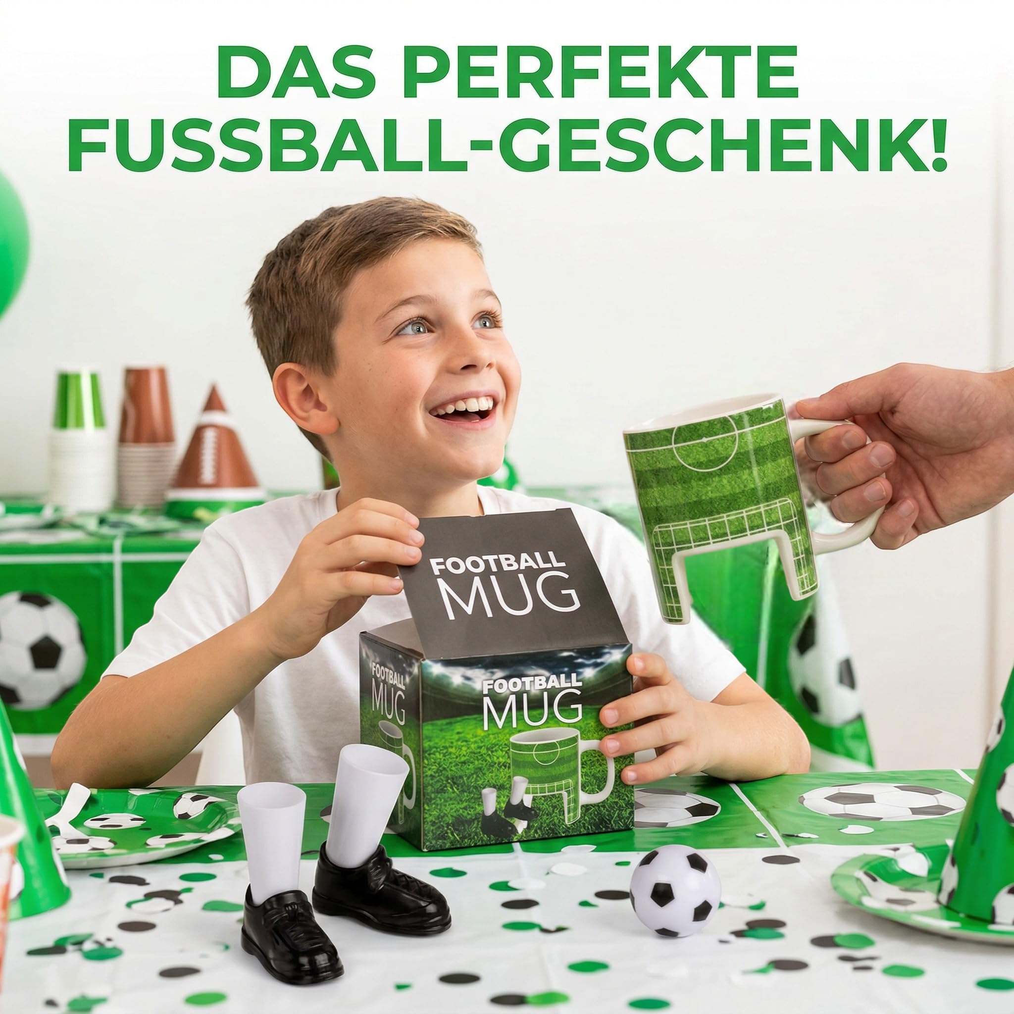 Set regalo tazza da calcio con mini gioco e scarpe da calcio per le dita