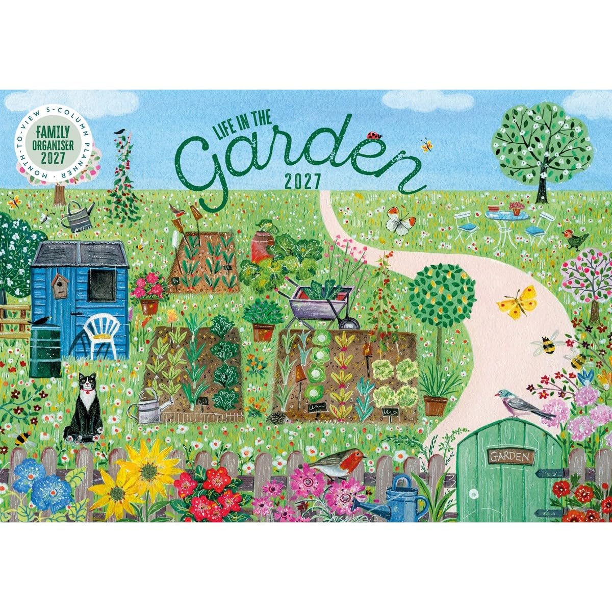 Carousel Worldwide 2027 Life in the Garden A4 Wall Planner, Month to View