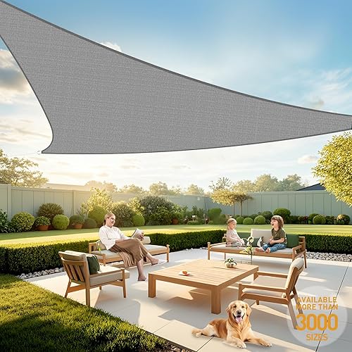 Artpuch - Toldo tipo vela, triangular, color gris, bloquea los rayos ultravioleta, ideal para el patio, jardín, instalaciones y actividades al aire