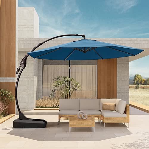 Grand patio 12 FT Sunbrella Outdoor Cantilever Umbrella with Base