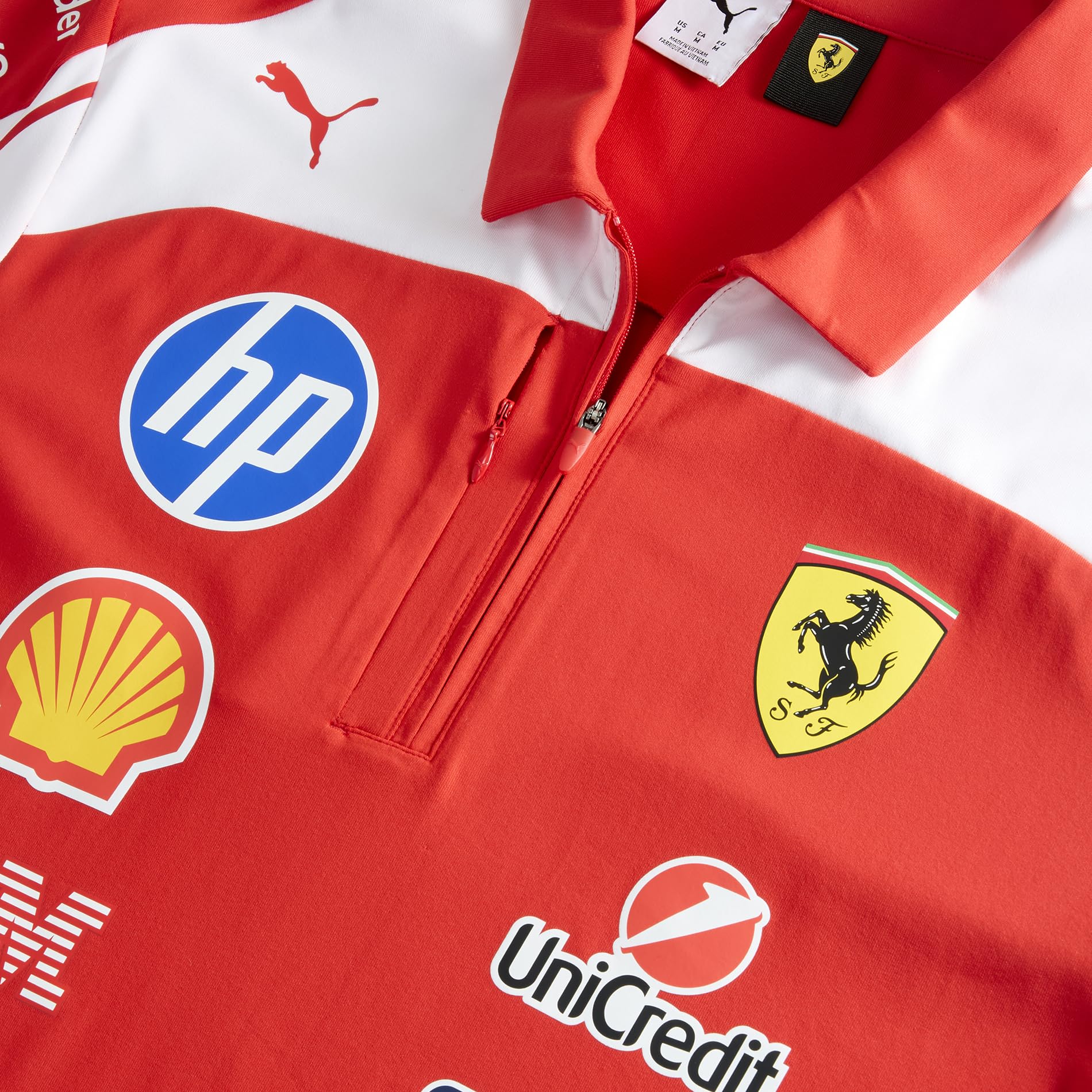 PUMA Scuderia Ferrari F1 2026 Polo Team Uomo - Authentic con Confezione Regalo - Rosso