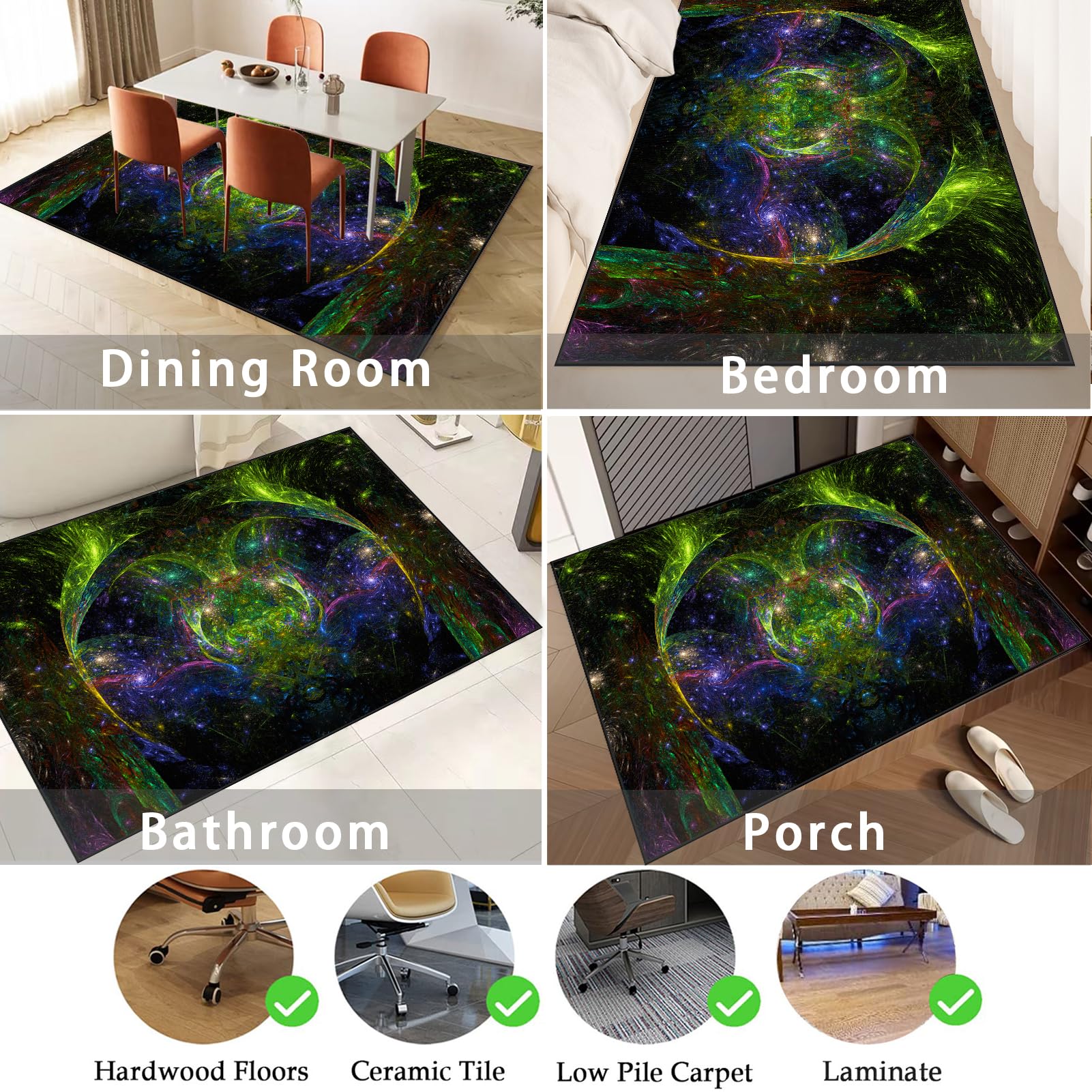Bodenschutzmatte Gaming Bürostuhl Unterlage Gaming-Stuhl-Unterlage Schreibtischunterlage rutschfest Gaming Teppich Stuhlunterlage Bürostuhlunterlage Bodenmatte für Stühle 140 x 160 cm