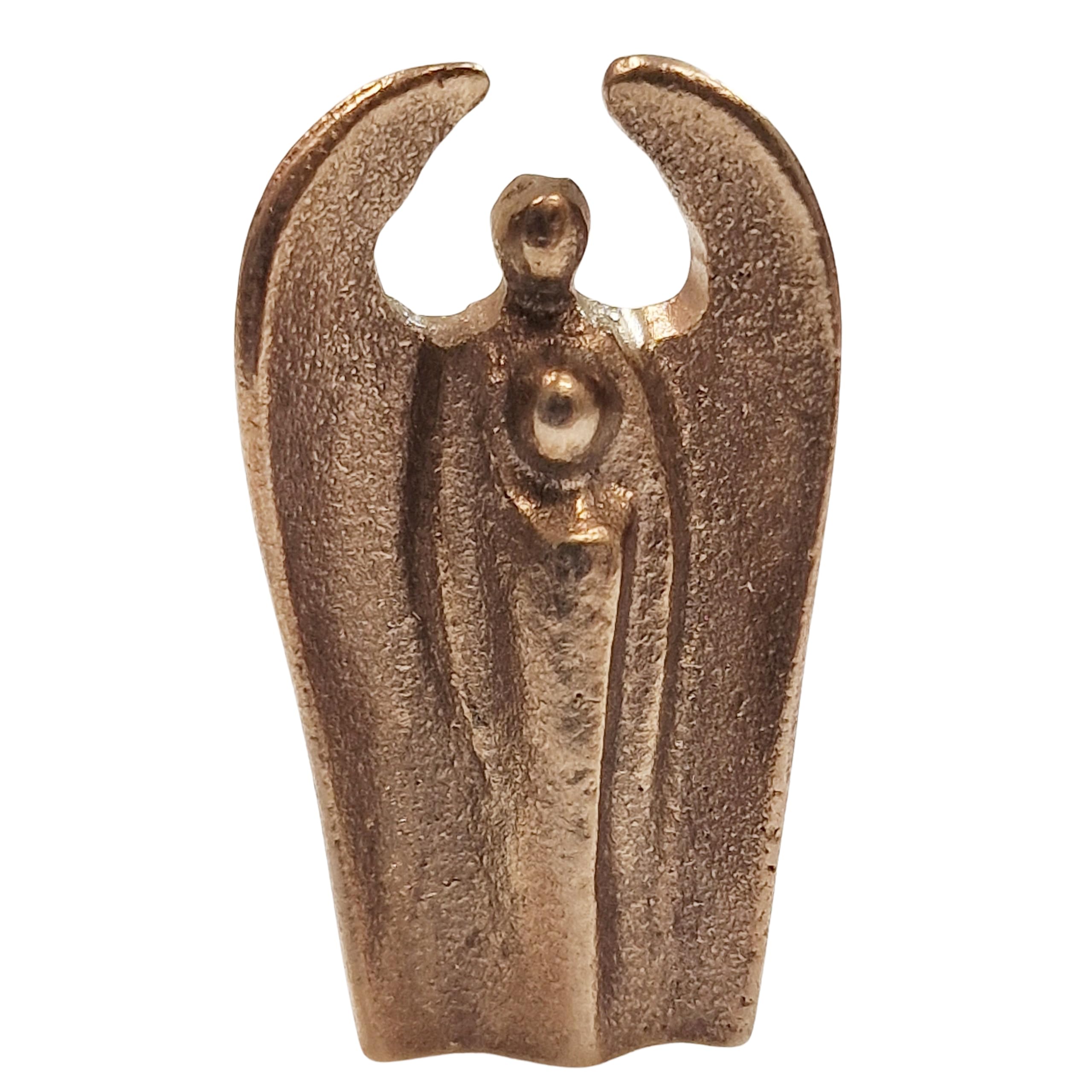 Herzmensch Ein Kleiner Engel für Dich aus massiver Bronze 3 x 4,5 cm Schutzengel Glücksbringer Geburtstag Genesung Abschied oder als Dankesgeschenk