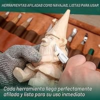 Vista 7 de BeaverCraft Kit de tallado de madera de lujo S18X - Juego de cuchillos para tallar madera - Juego de herramientas para tallar cucharas